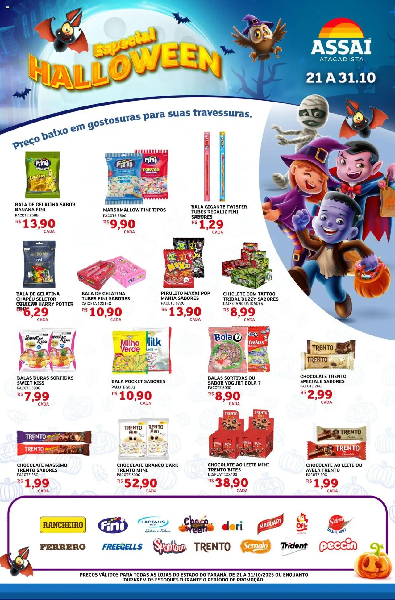 Assaí Atacadista Folheto - válido de 21.10.2025 | Página: 1 | Produtos: Baixo, Chapéu, Bala, Avelã
