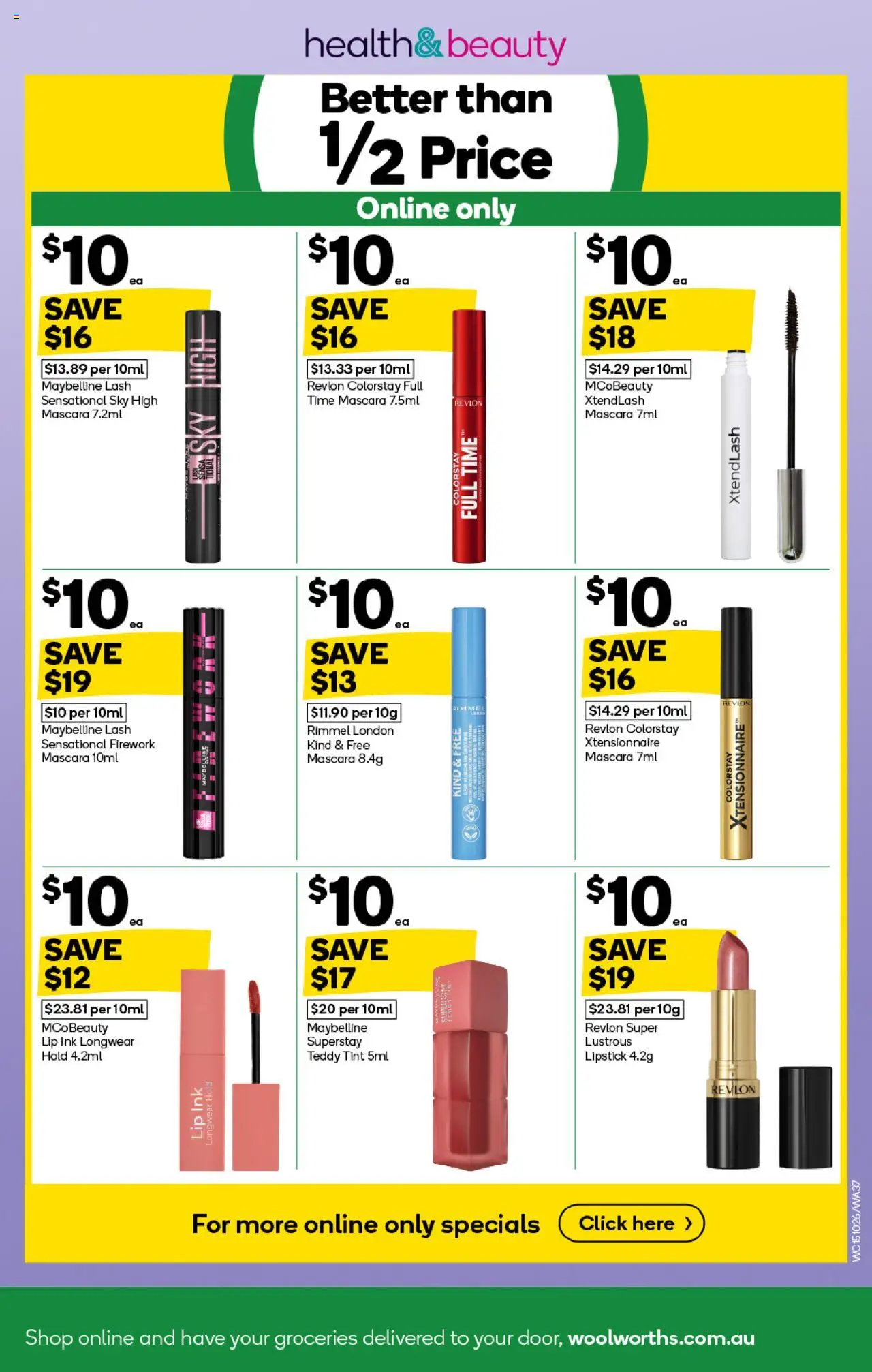 Woolworths catalogue - valid from 15.10.2025 | Page: 37 | Products: Mascara, Lipstick