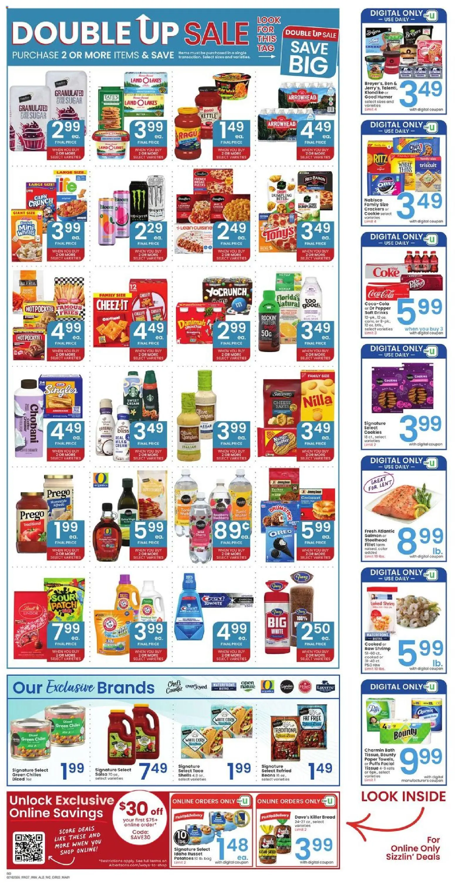 Albertsons Weekly Ad - valid from 18.02.2026 | Page: 2 | Products: Bath, Butter, Cream, Kettle