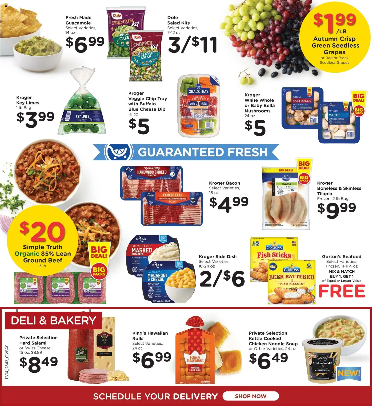 Kroger Ad - valid from 28.11.2025 | Page: 6 | Products: Salami, Salad, Seafood, Kettle