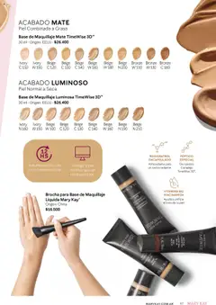Mary Kay catálogo │ válido desde el 04.04.2025 | Página: 47 | Productos: Mate, Maquillaje, Brocha para base, Brillo