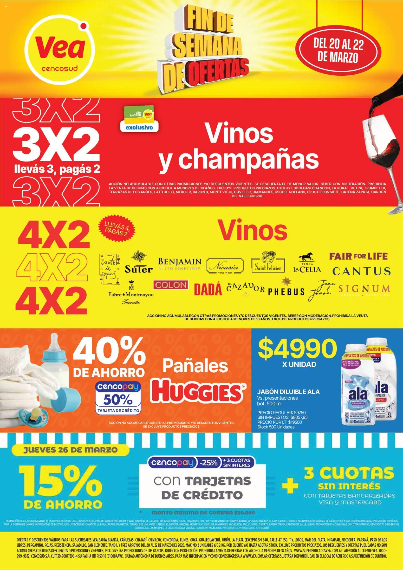 Vea - Oferta fin de semana | Nea │ válido desde el 20.03.2026 | Página: 1 | Productos: Cama, Jabón, Pañales