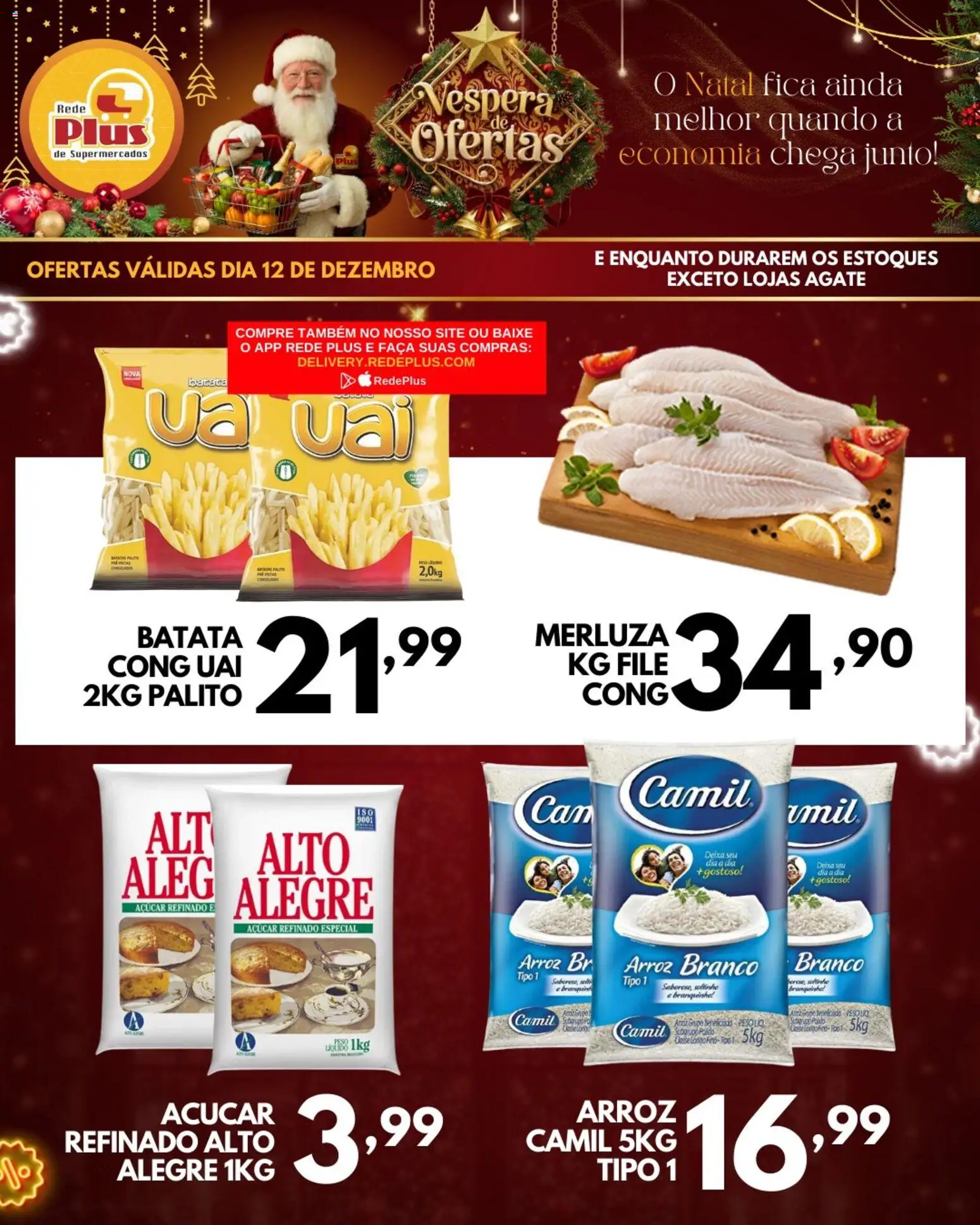 Rede Plus Supermercados Folheto - válido de 12.12.2025 | Página: 5 | Produtos: Faca, Paletó, Arroz, Açúcar