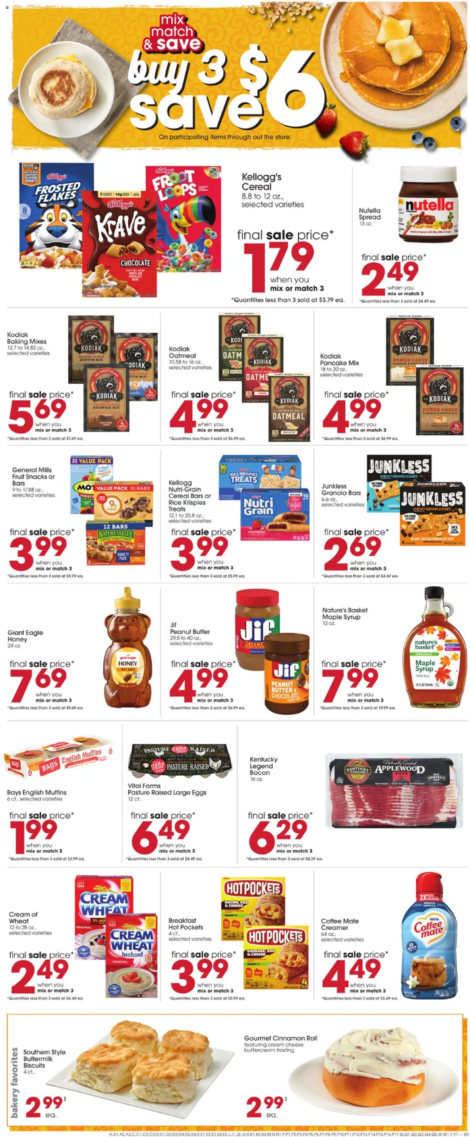 Giant Eagle Weekly Ad - valid from 19.02.2026 | Page: 3 | Products: Basket, Cheese, Eggs, Chocolate Chip