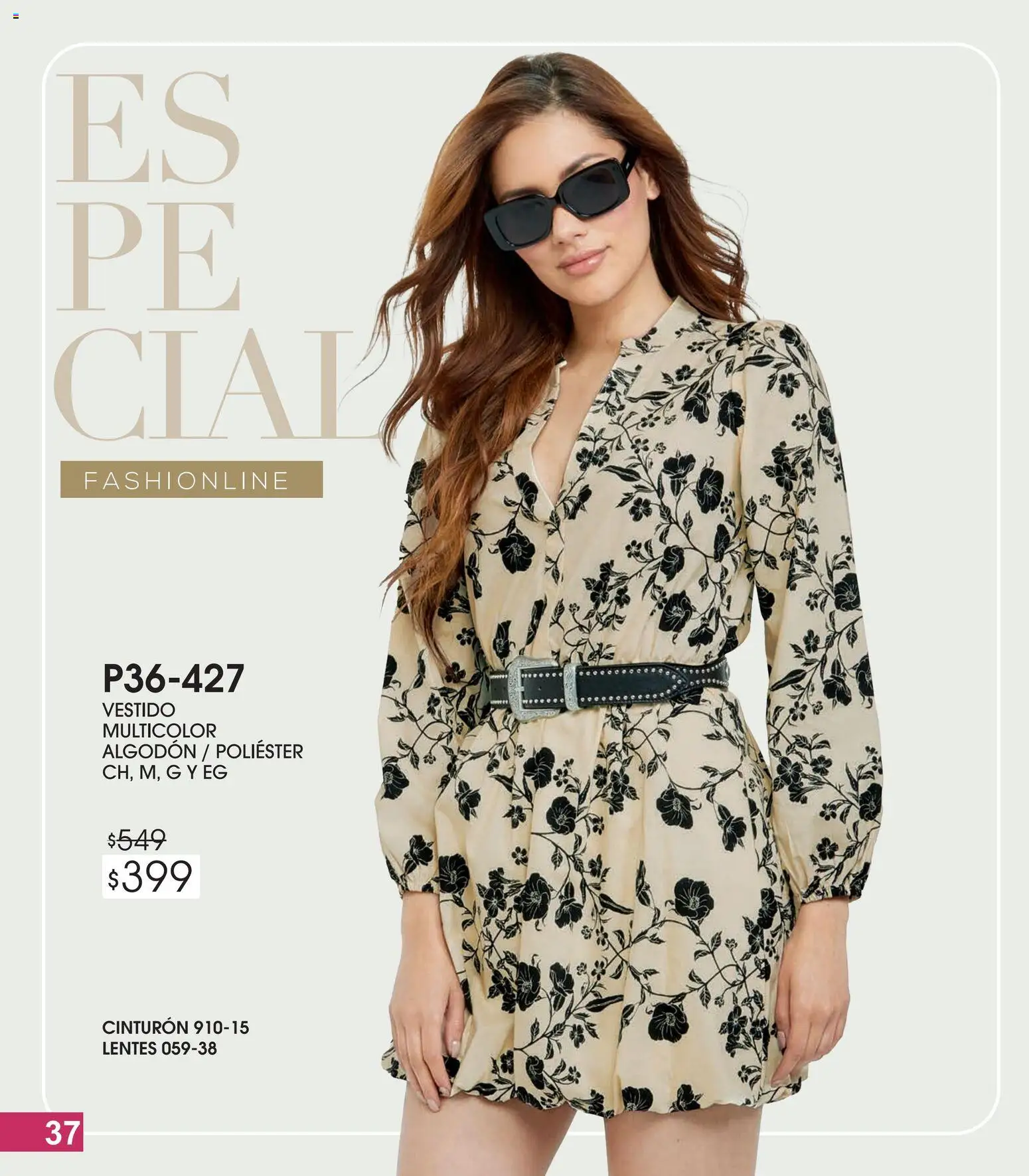 Nuevas ofertas de Cklass válidas en toda la República Mexicana desde el 13.02.2026. ¡Encuentra las mejores ofertas en Cklass catálogo Especial Fashionline! | Página: 38 | Productos: Lentes, Cinturón, Algodón, Vestido