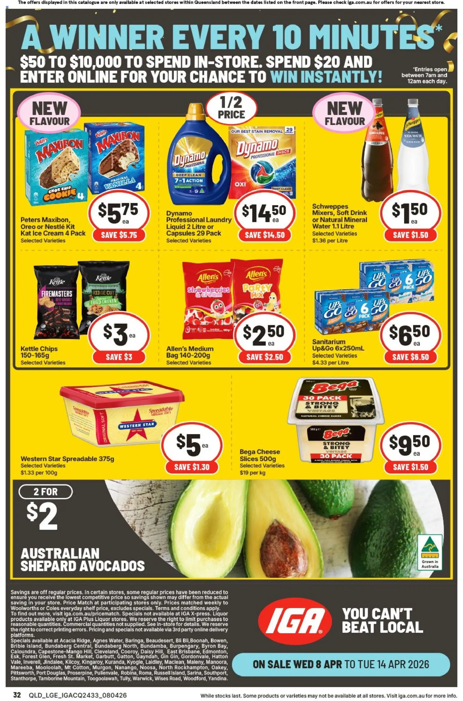 IGA catalogue - valid from 08.04.2026 | Page: 35 | Products: Strawberries, Cream, Laundry, Bag