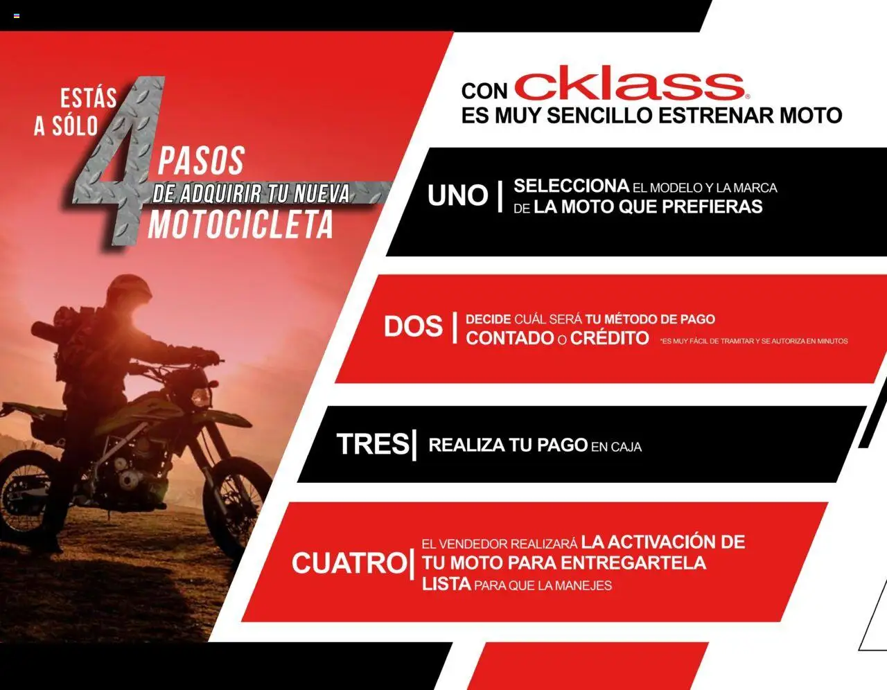 Nuevas ofertas de Cklass válidas en toda la República Mexicana desde el 18.06.2025. ¡Encuentra las mejores ofertas en Cklass catálogo Motos! | Página: 62 | Productos: Caja