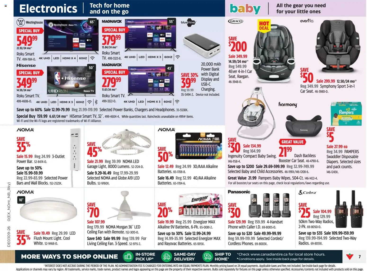 Canadian Tire flyer valid from 26.02.2026 | Page: 7 | Products: Phone, Tv, Fan