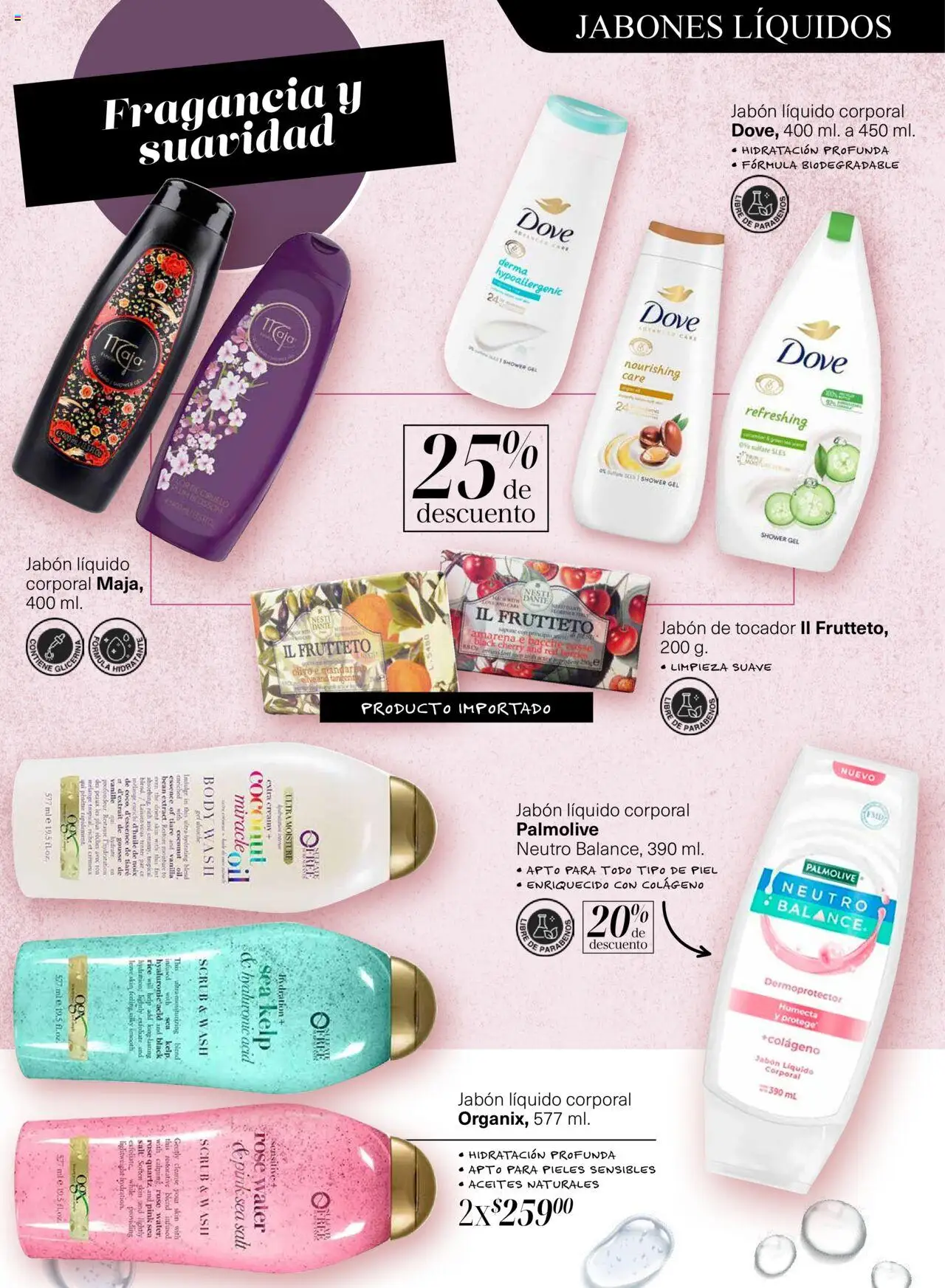 Nuevas ofertas de Soriana válidas en toda la República Mexicana desde el 10.10.2025. ¡Encuentra las mejores ofertas en Soriana - Descubre tu belleza Glowing Híper Nacional! | Página: 20 | Productos: Jabón líquido, Body, Fragancia, Jabón