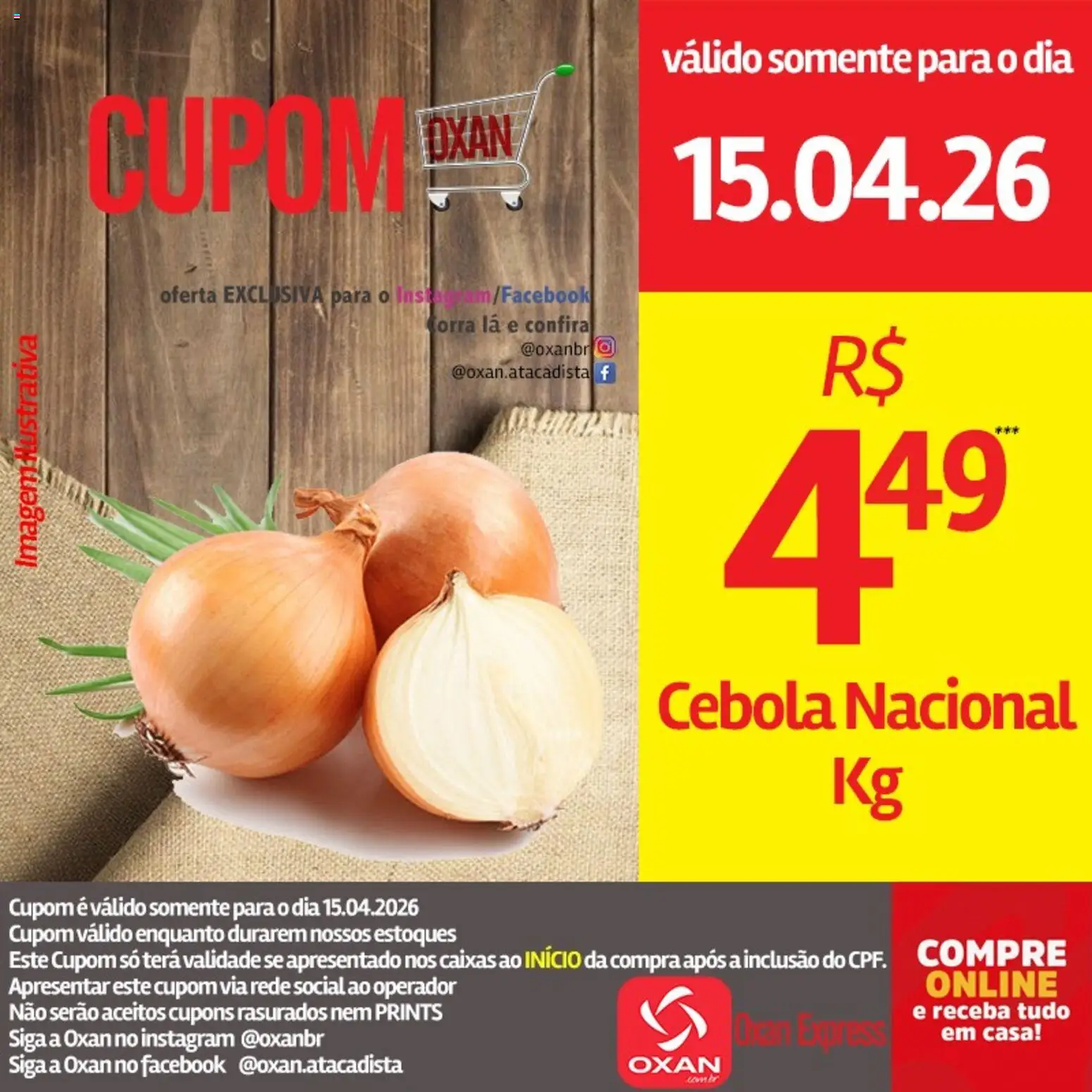 Oxan Atacadista Folheto - válido de 15.04.2026 | Página: 14 | Produtos: Cebola