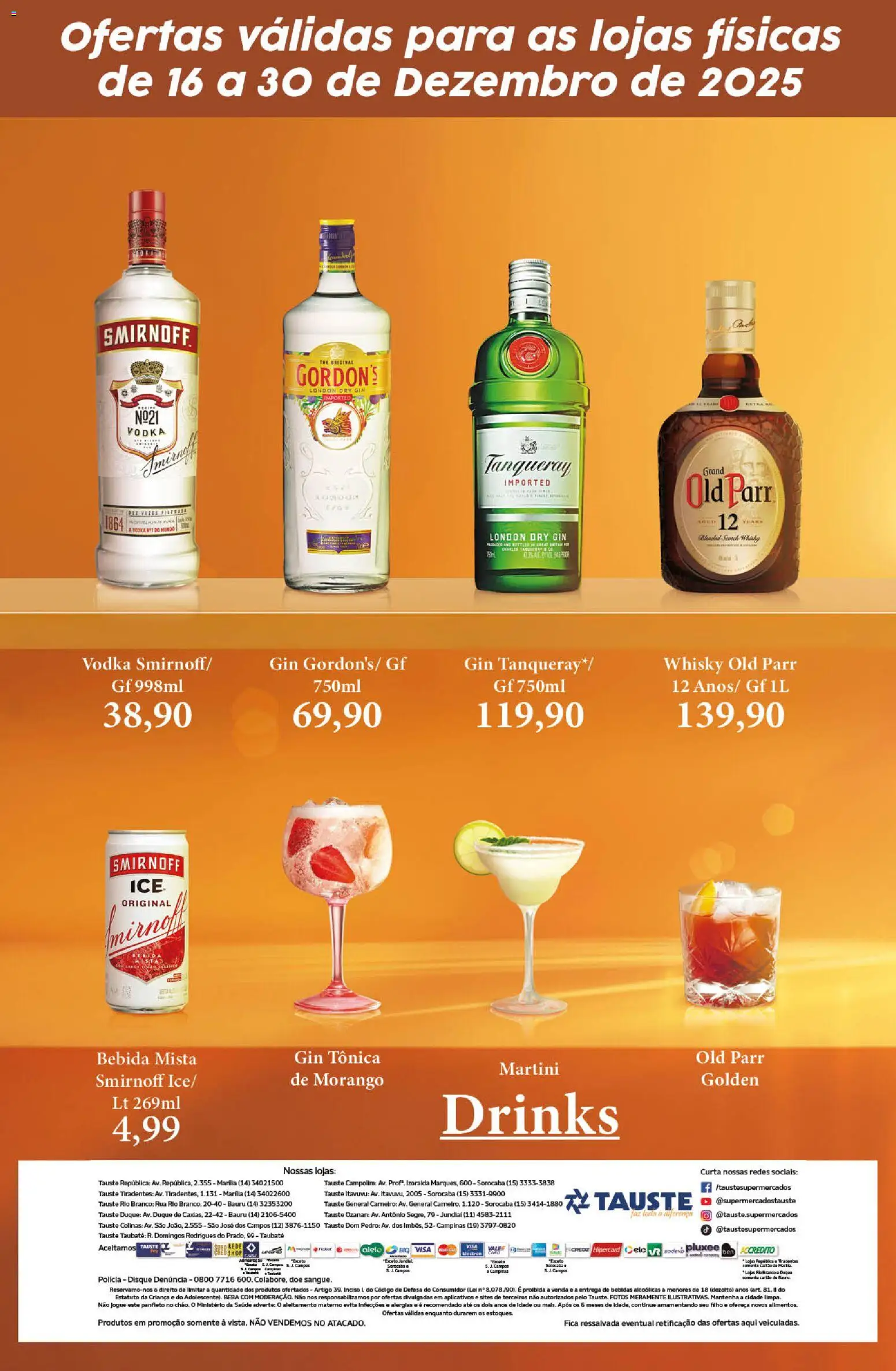 Tauste Folheto - válido de 16.12.2025 | Página: 2 | Produtos: Whisky, Gin, Vodka, Bebida