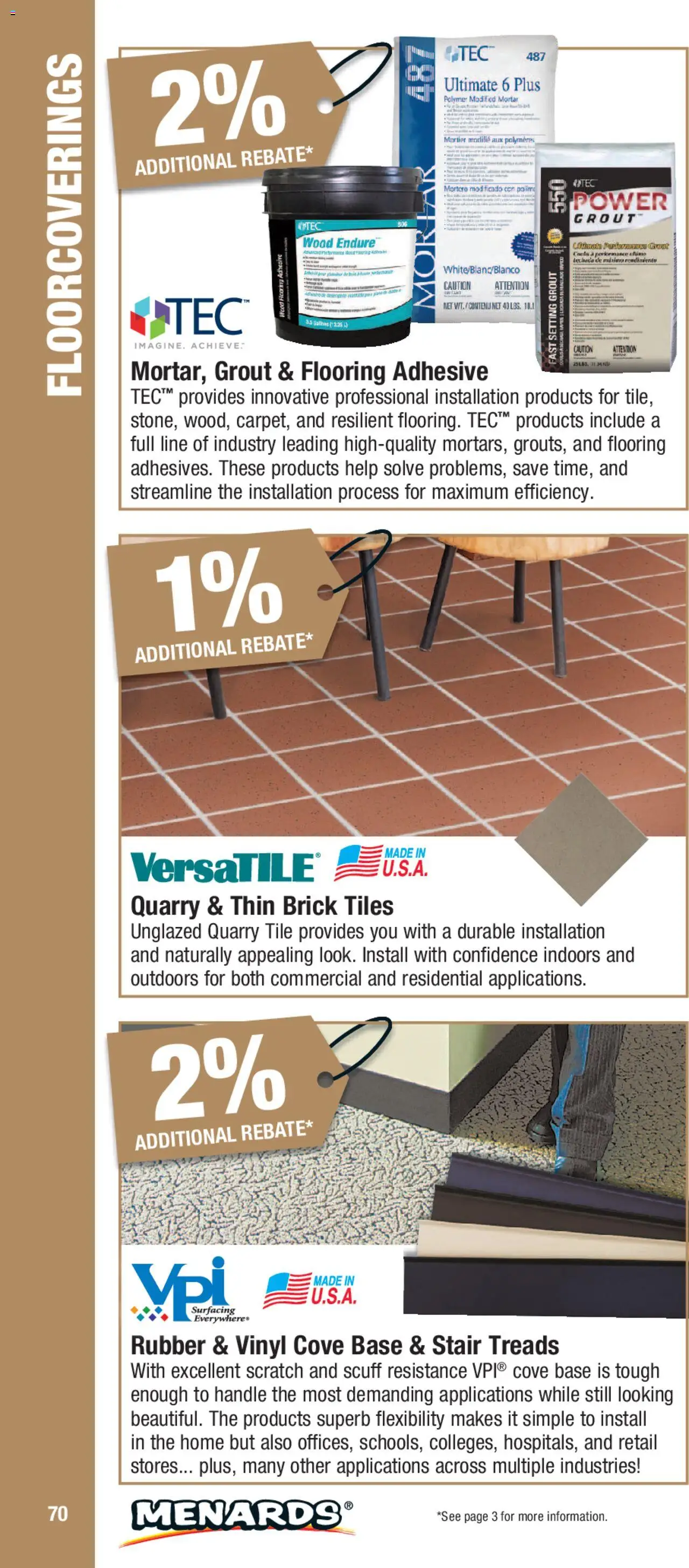 Menards Contractor Catalog - valid from 01.01.2025 | Page: 70 | Products: Adhesive