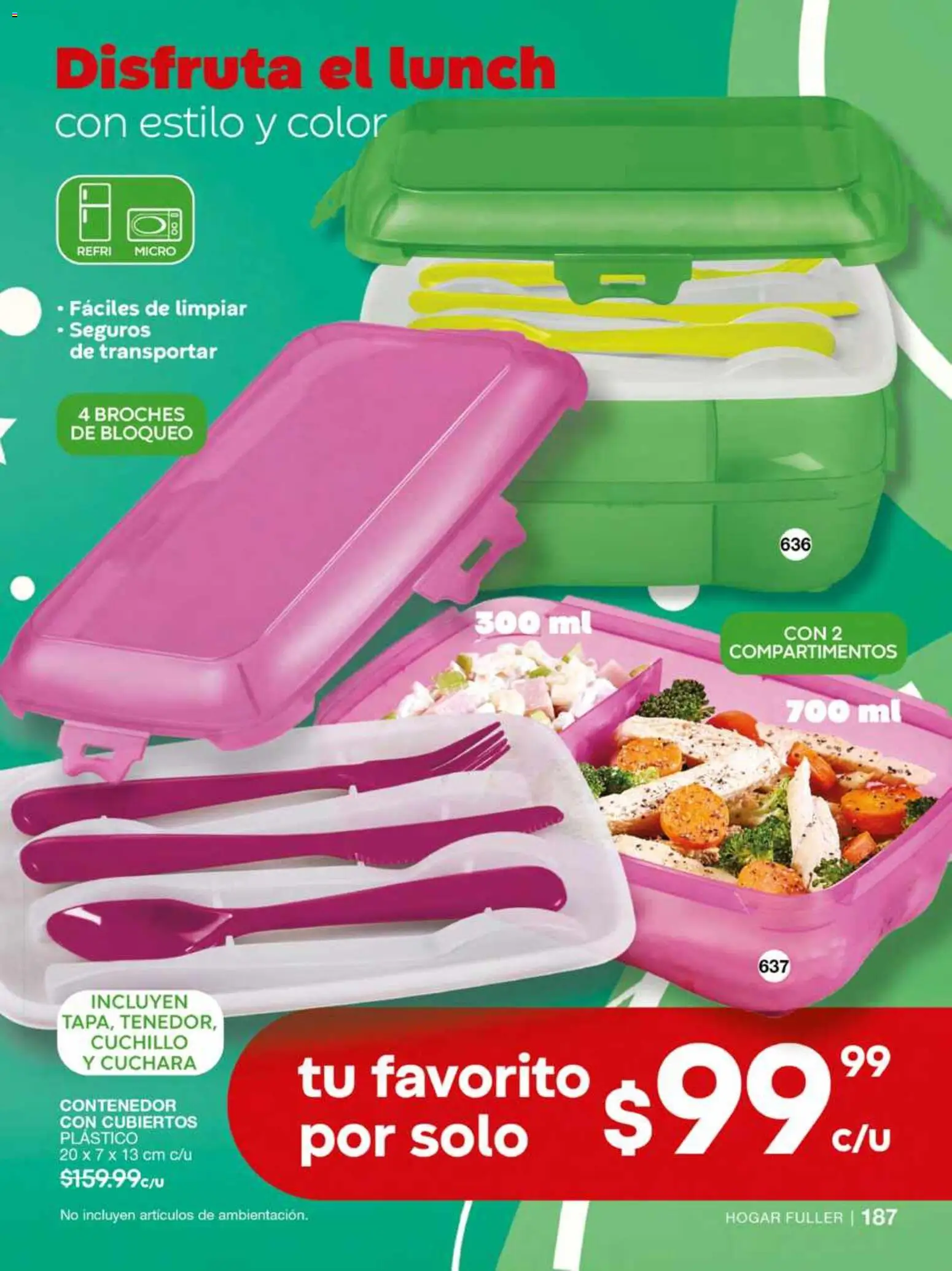 Nuevas ofertas de Fuller válidas en toda la República Mexicana desde el 12.11.2025. ¡Encuentra las mejores ofertas en Fuller campaña 16 2025! | Página: 189 | Productos: Contenedor, Cuchara, Cuchillo