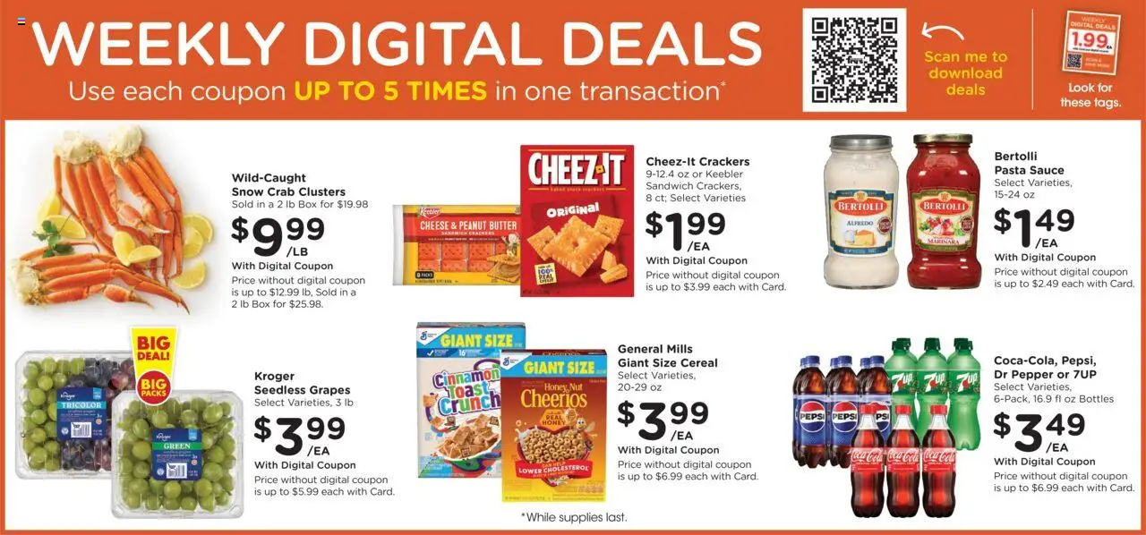 Fry's Food Weekly Ad - valid from 15.10.2025 | Page: 2 | Products: Butter, Cheese, Pasta, Grapes