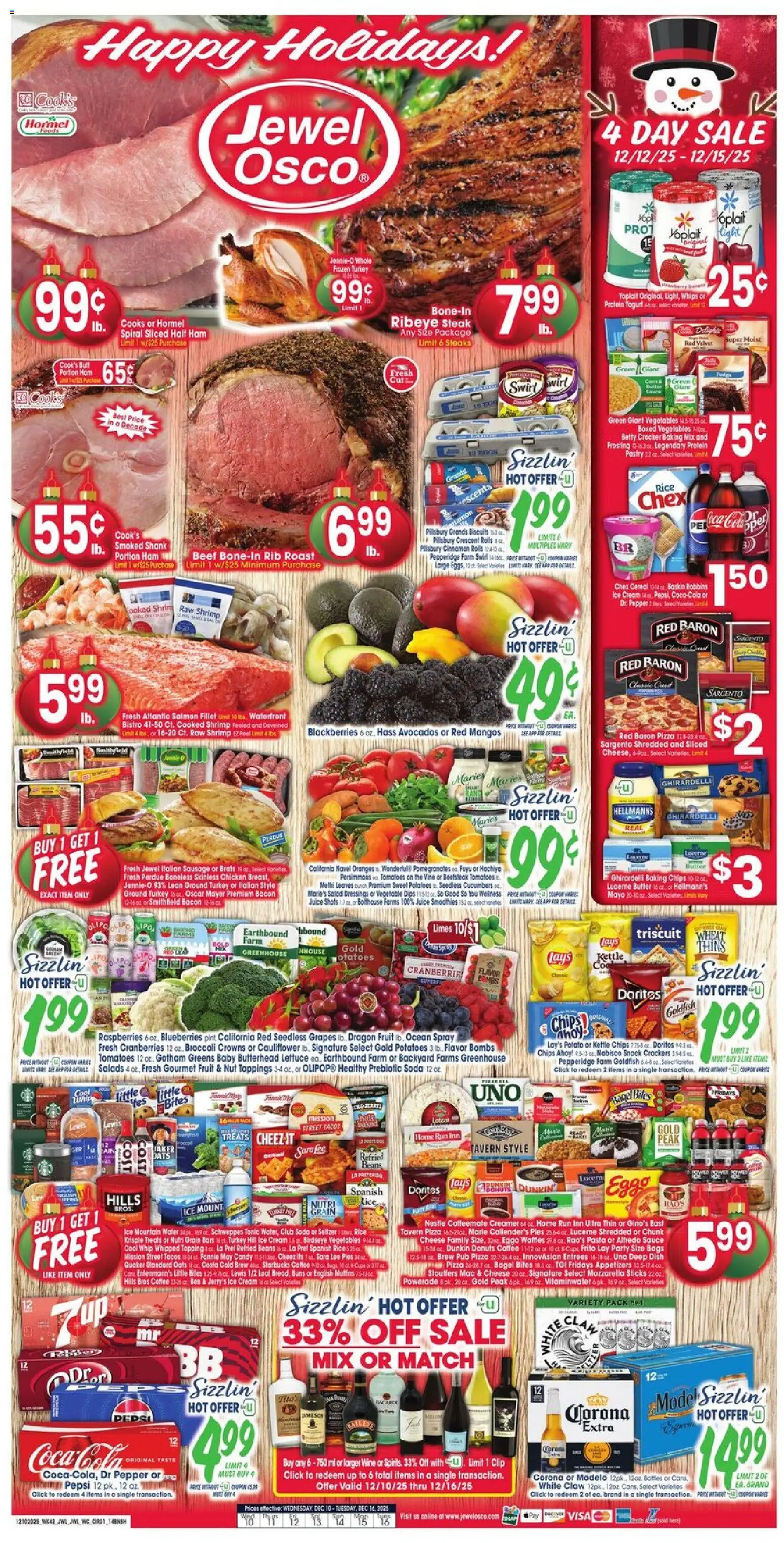 Jewel Osco Weekly Ad - valid from 10.12.2025 | Page: 1 | Products: Crowns, Cheese, Chips, Cucumbers