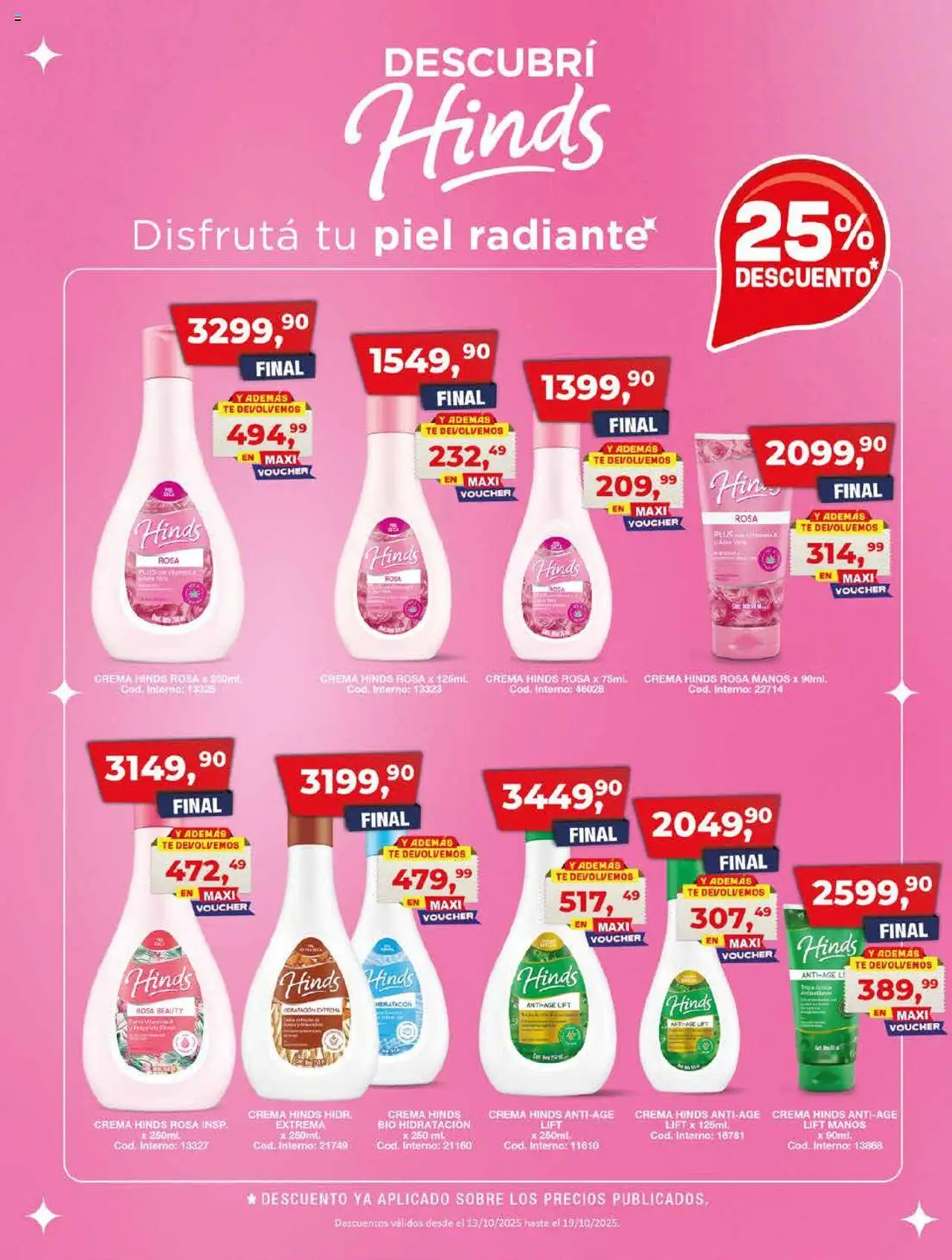 Maxiconsumo ofertas │ válido desde el 13.10.2025 | Página: 29 | Productos: Sobre, Té, Radiante, Crema