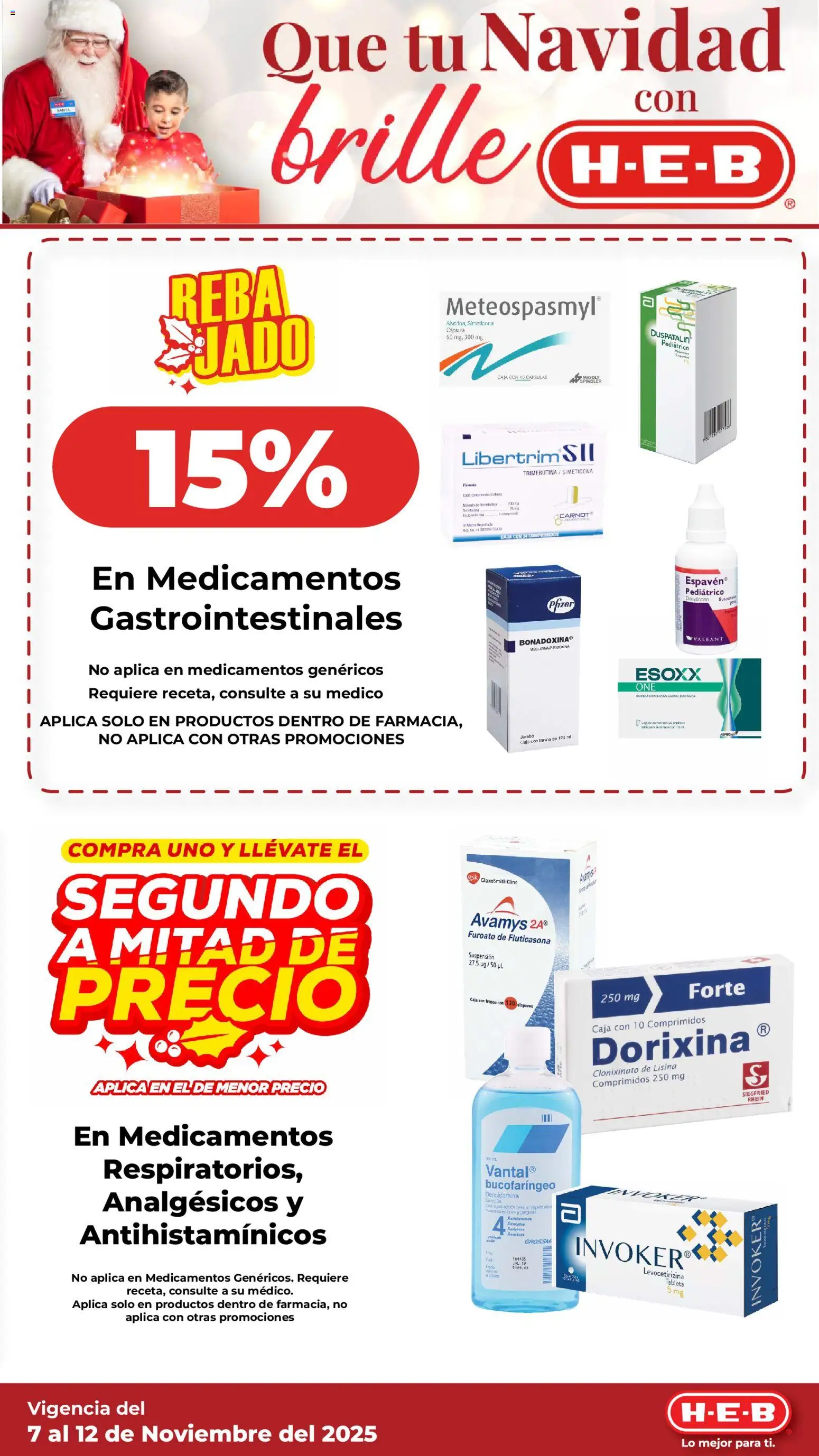 Nuevas ofertas de H-E-B válidas en toda la República Mexicana desde el 07.11.2025. ¡Encuentra las mejores ofertas en H-E-B folleto Que tu Navidad! | Página: 7 | Productos: Frasco, Cama, Caja, Tableta