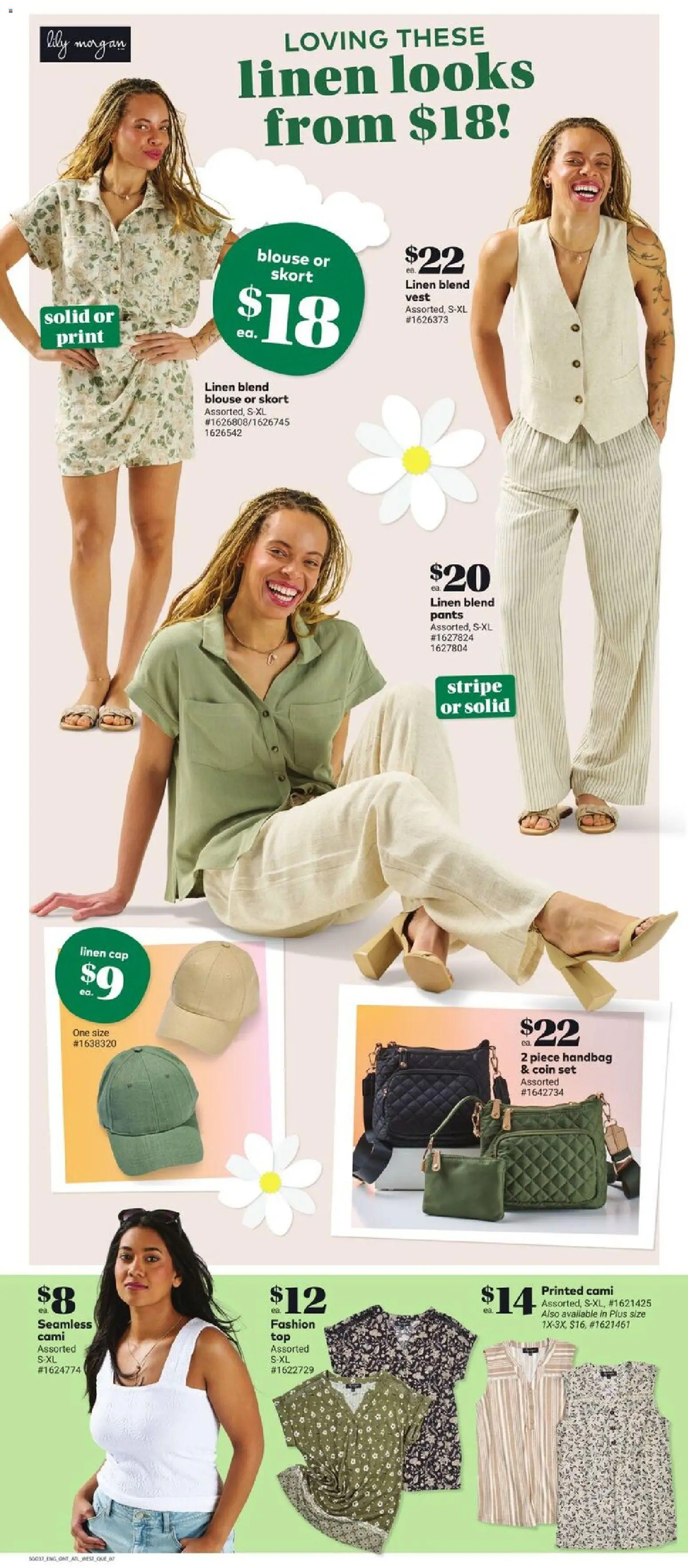 Giant Tiger flyer valid from 15.04.2026 | Page: 9 | Products: Handbag, Cap, Blouse, Pants