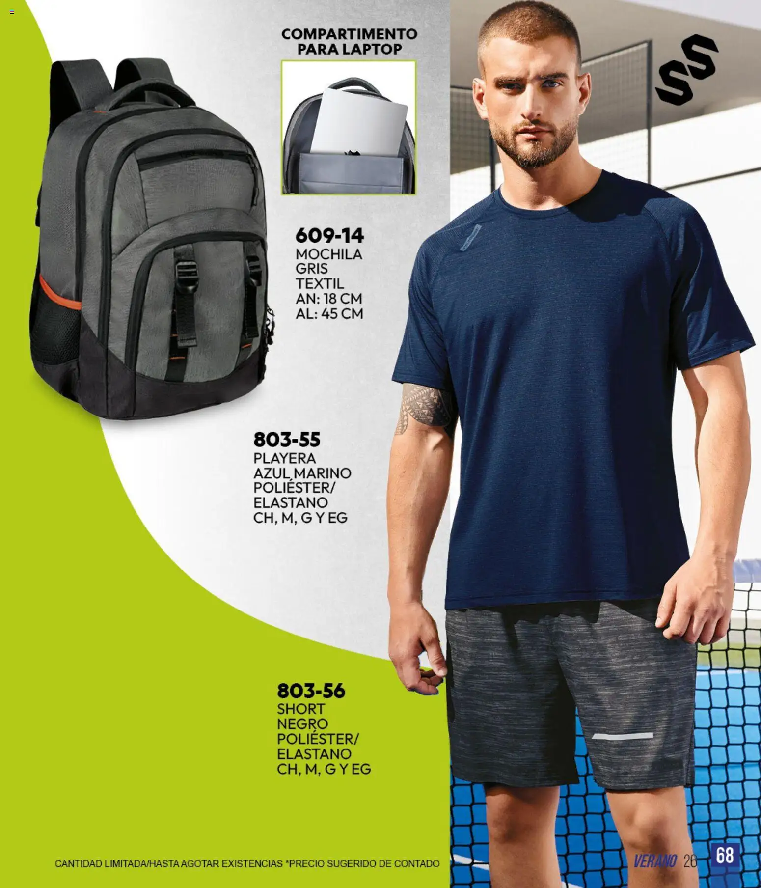 Nuevas ofertas de Cklass válidas en toda la República Mexicana desde el 05.03.2026. ¡Encuentra las mejores ofertas en Cklass catálogo Sportbrands Verano Caballero! | Página: 69 | Productos: Mochila, Playera, Short