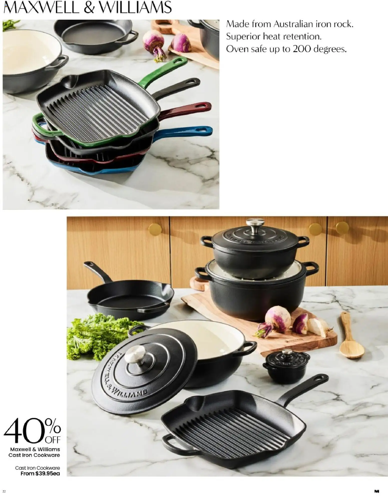 Myer catalogue - valid from 28.04.2026 | Page: 22 | Products: Cookware, Oven, Safe, Iron