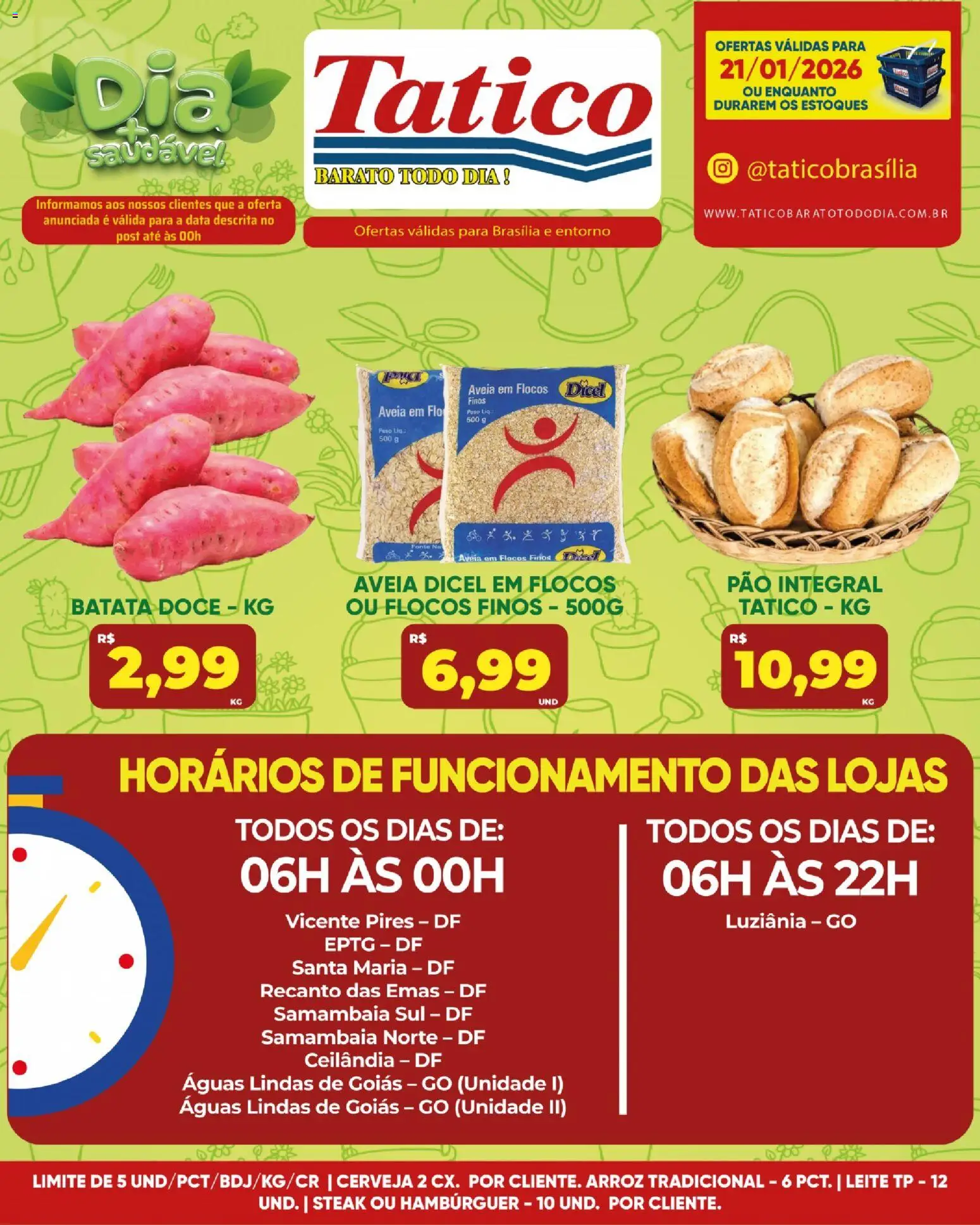 Tatico Folheto - válido de 21.01.2026 | Página: 13 | Produtos: Leite, Hambúrguer, Flocos, Batata