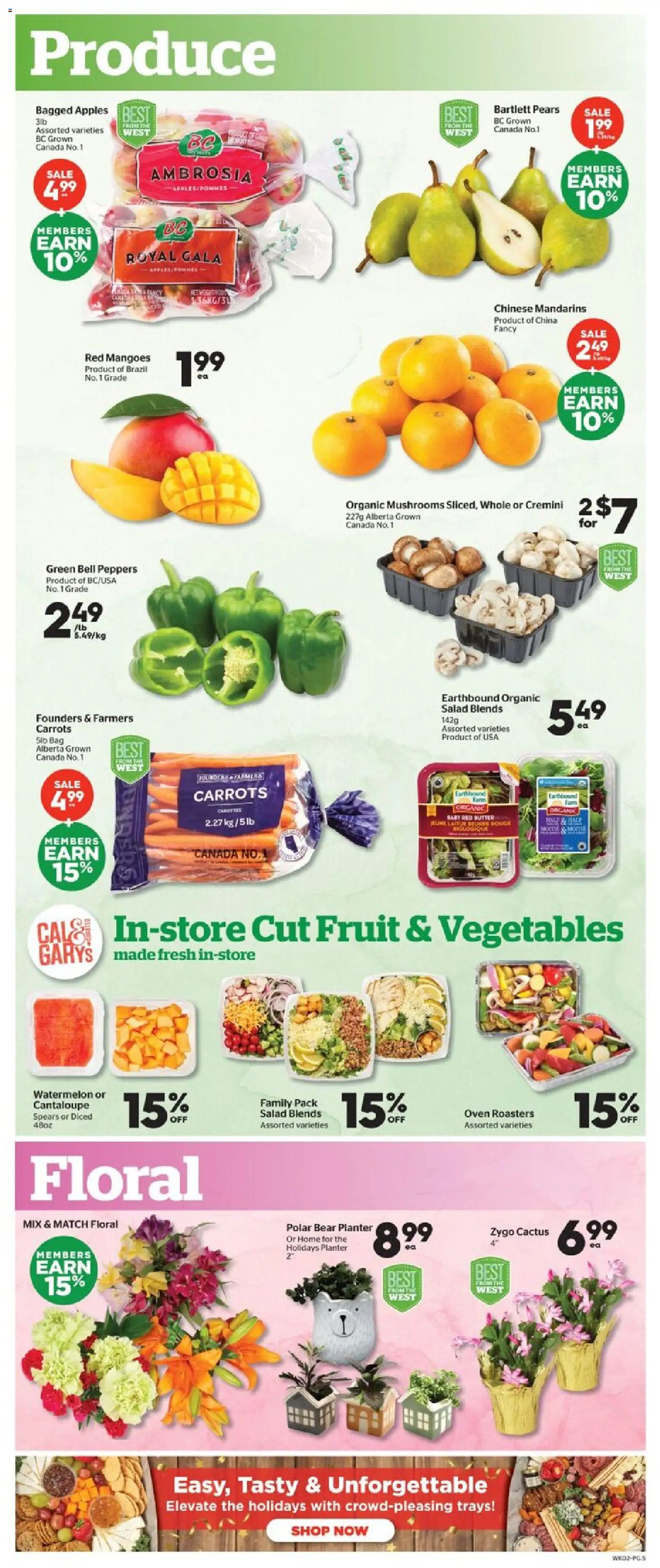 Calgary Co-op flyer valid from 13.11.2025 | Page: 5 | Products: Salad, Bag, Oven, Apples