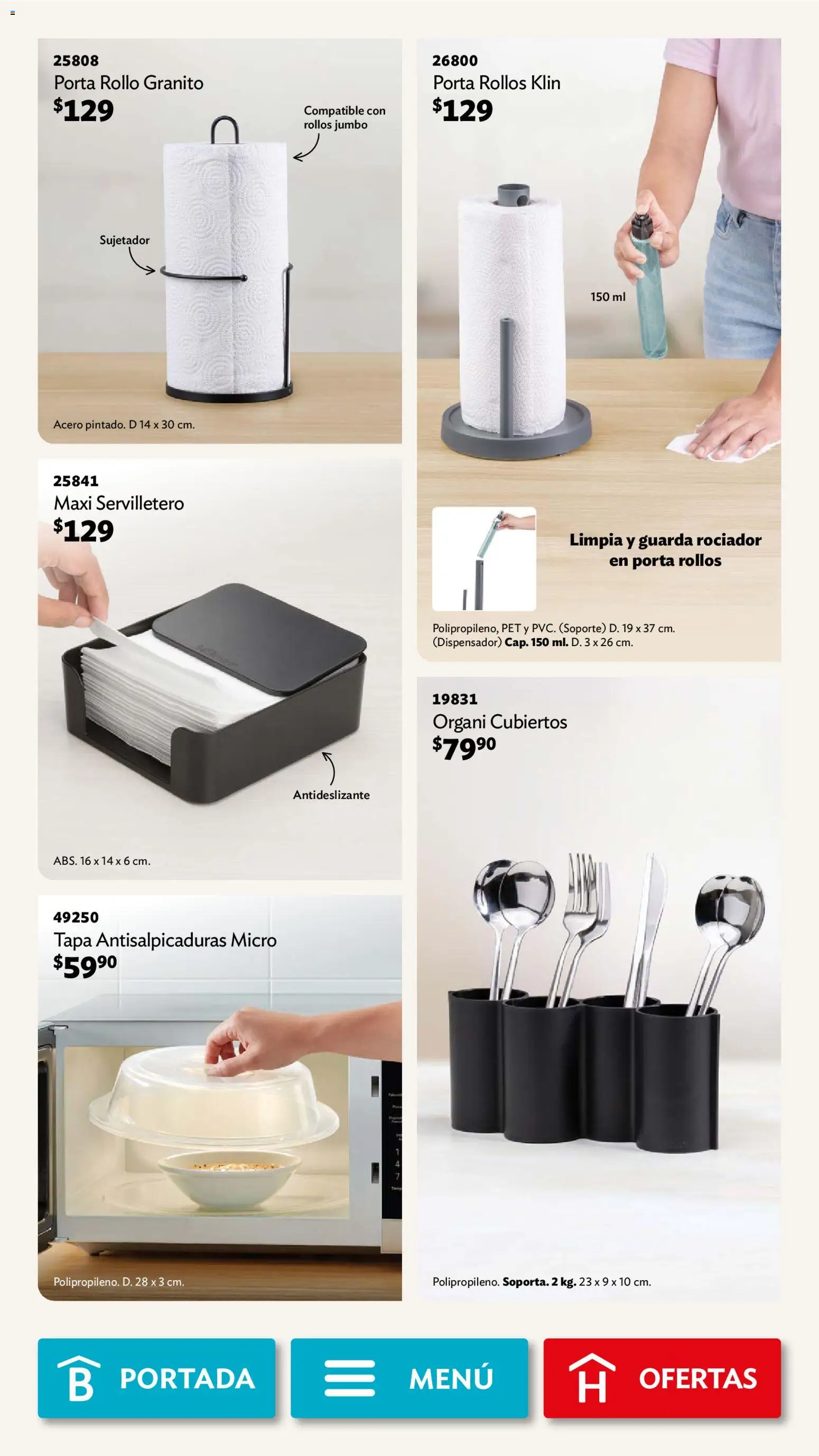 Nuevas ofertas de Betterware válidas en toda la República Mexicana desde el 02.03.2026. ¡Encuentra las mejores ofertas en Betterware campaña 3 2026! | Página: 67 | Productos: Servilletero, Porta rollo