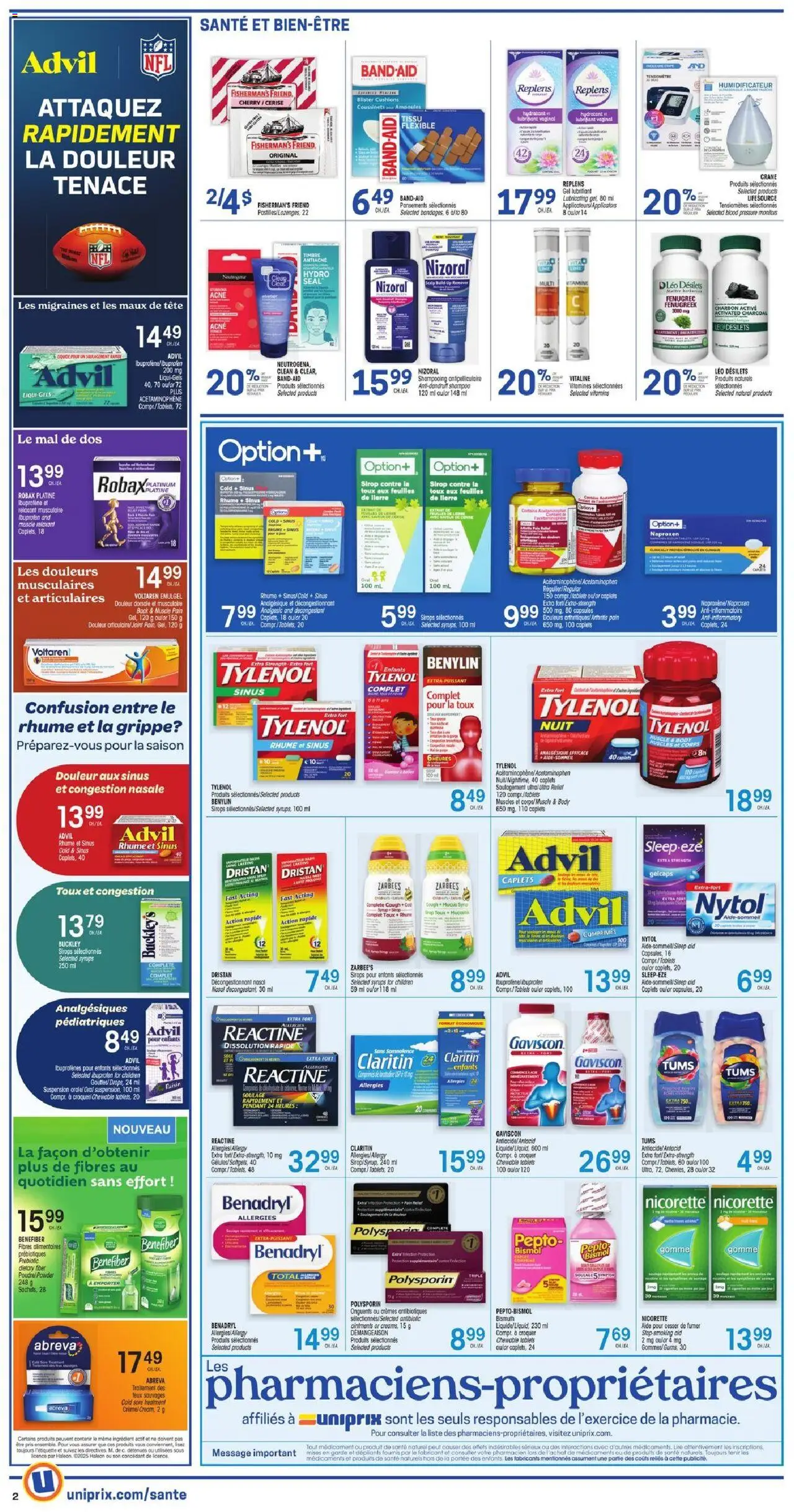 Uniprix flyer valid from 09.10.2025 | Page: 2 | Products: Powder, Shampoo