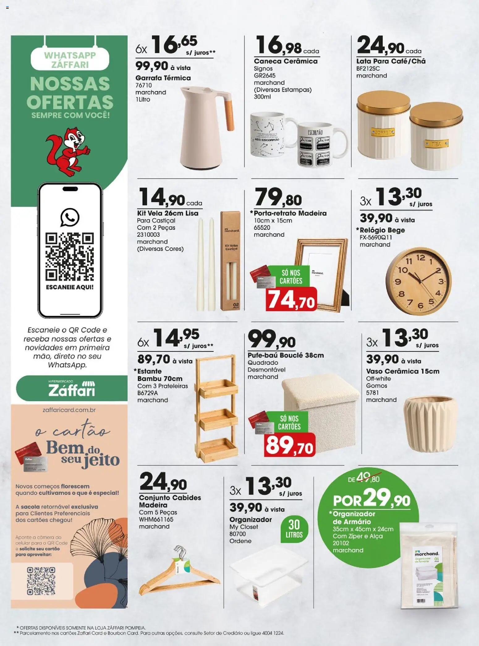 Zaffari Folheto - válido de 04.11.2025 | Página: 20 | Produtos: Celular, Organizador, Garrafa térmica, Vaso