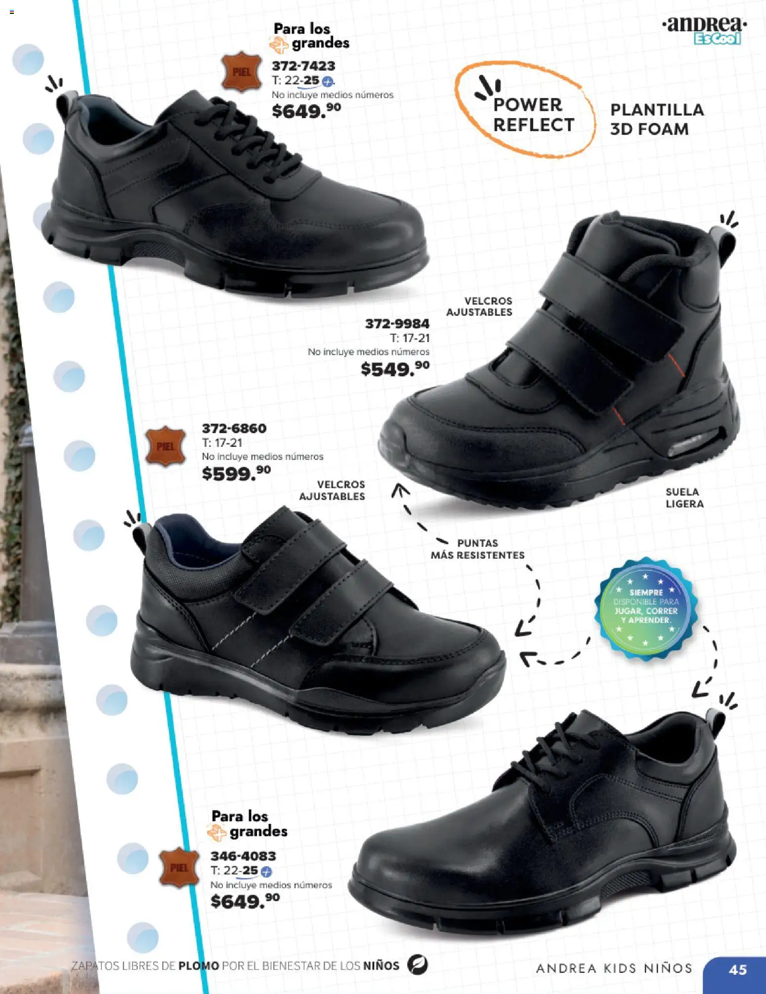 Nuevas ofertas de Andrea válidas en toda la República Mexicana desde el 25.05.2025. ¡Encuentra las mejores ofertas en Andrea catálogo Colegial ! | Página: 45 | Productos: Zapatos