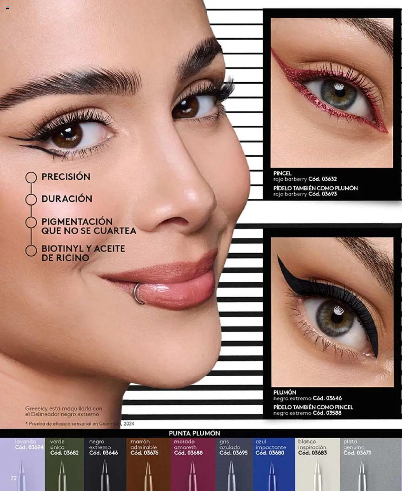 Ésika revista - valida desde el 14.10.2025 | Página: 72 | Productos: Delineador, Aceite