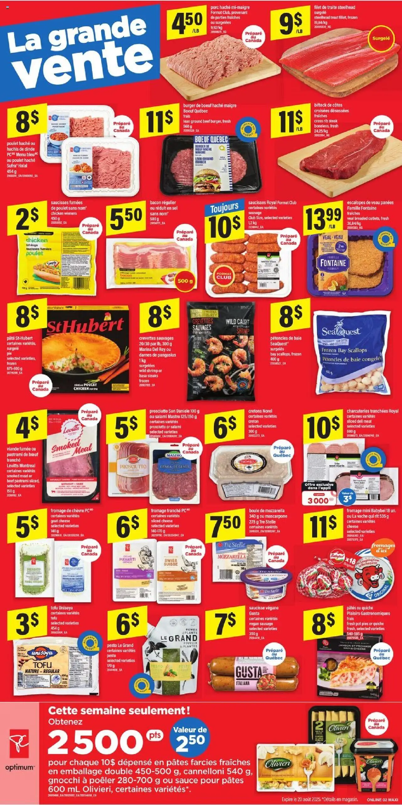 Maxi flyer valid from 14.08.2025 | Page: 5 | Products: Beef, PC, Cheese, Chicken