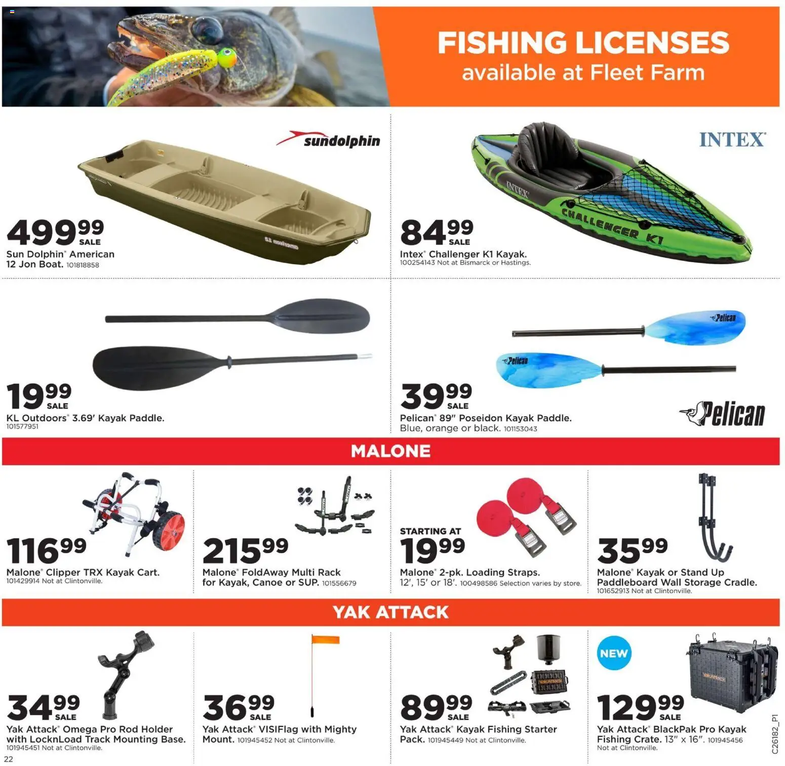 Mills Fleet Farm Fishing Gear - valid from 27.04.2026 | Page: 23 | Products: Kayak, Canoe, Starter, Rod