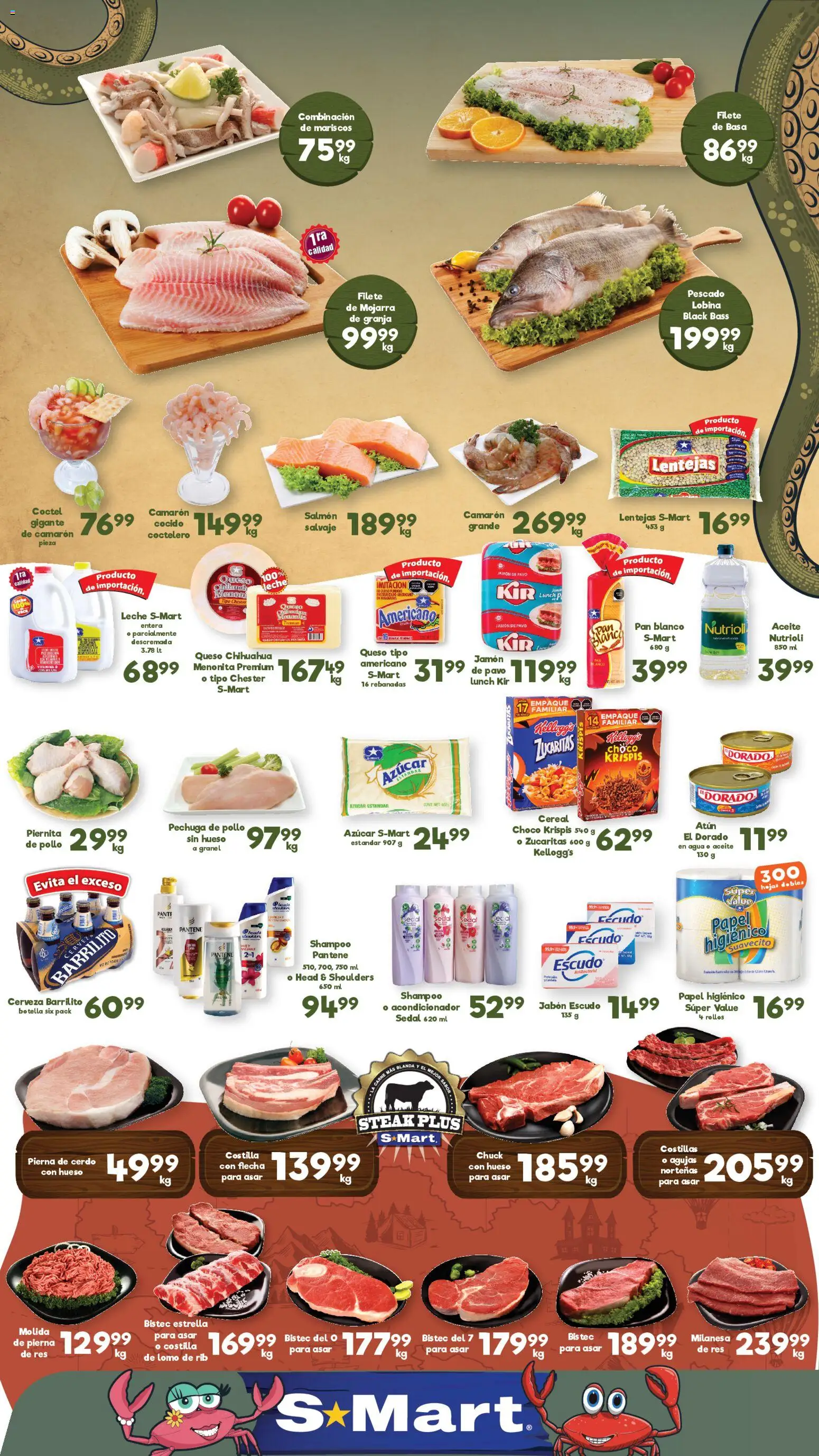 Nuevas ofertas de S-Mart válidas en toda la República Mexicana desde el 20.03.2026. ¡Encuentra las mejores ofertas en S-Mart folleto Nuevo Laredo! | Página: 1 | Productos: Queso, Res, Papel higiénico, Acondicionador