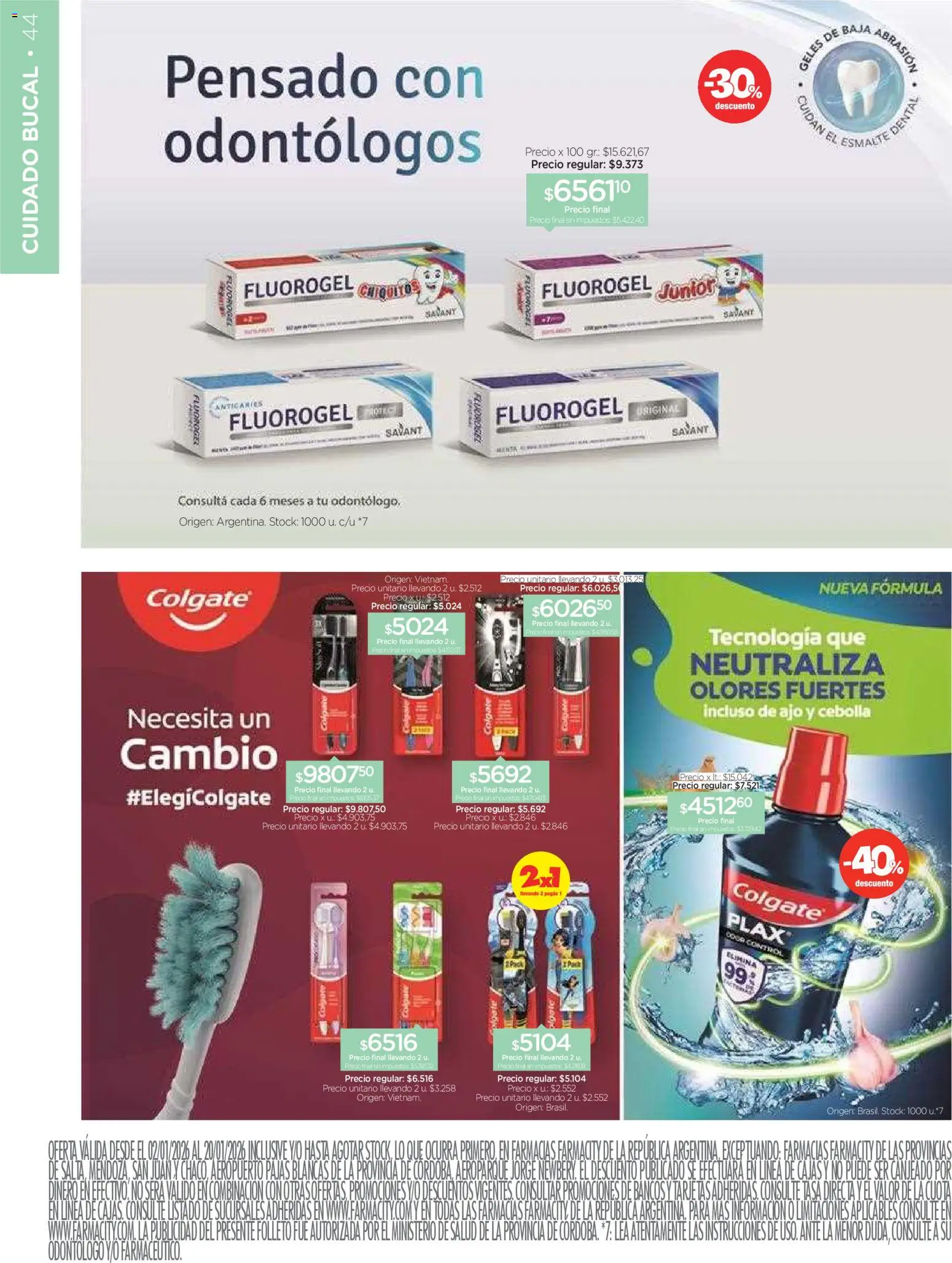 Farmacity catálogo │ válido desde el 02.01.2026 | Página: 44 | Productos: Cebolla, Ajo