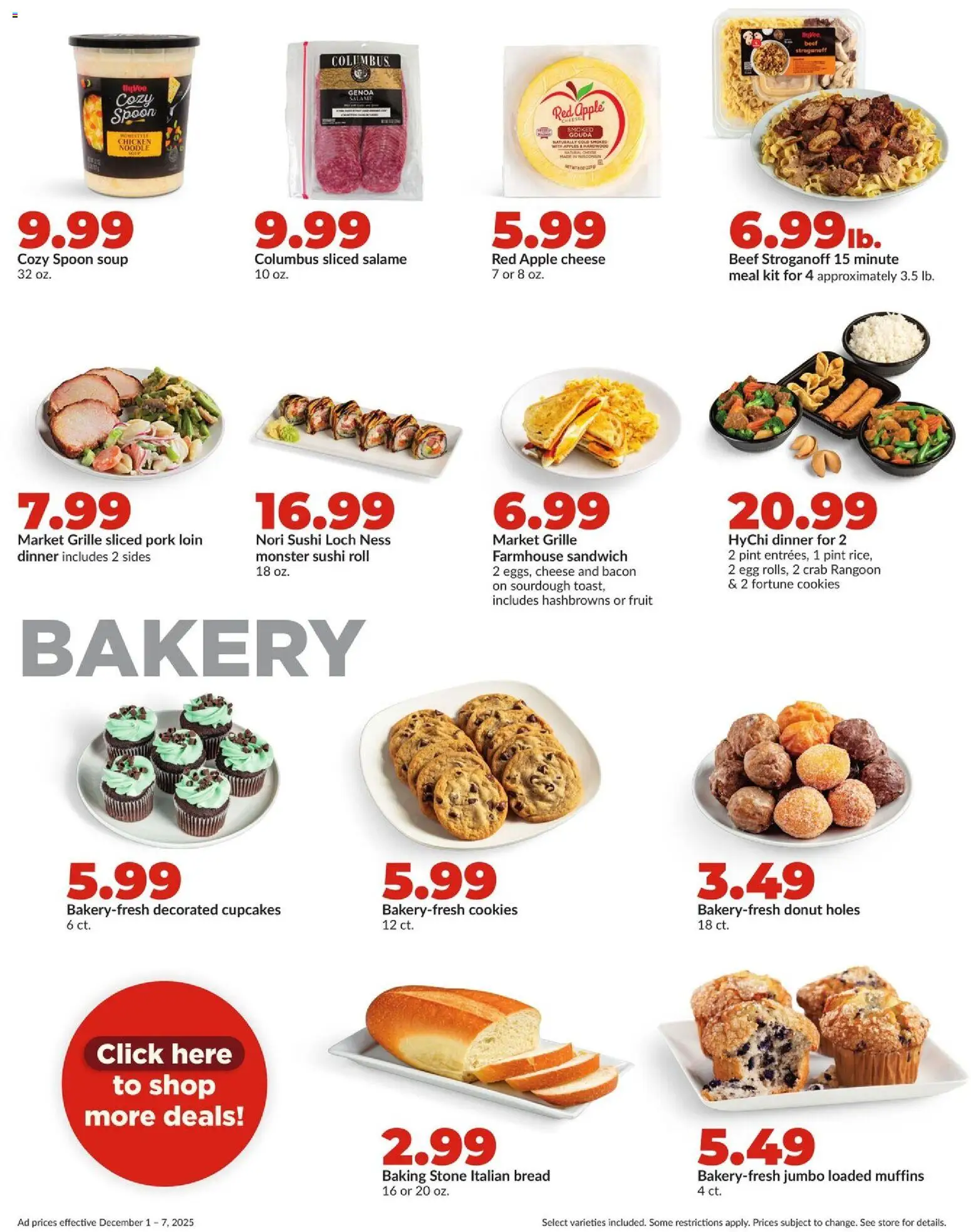 HyVee Weekly Ad - valid from 01.12.2025 | Page: 16 | Products: Cheese, Bread, Pork, Beef