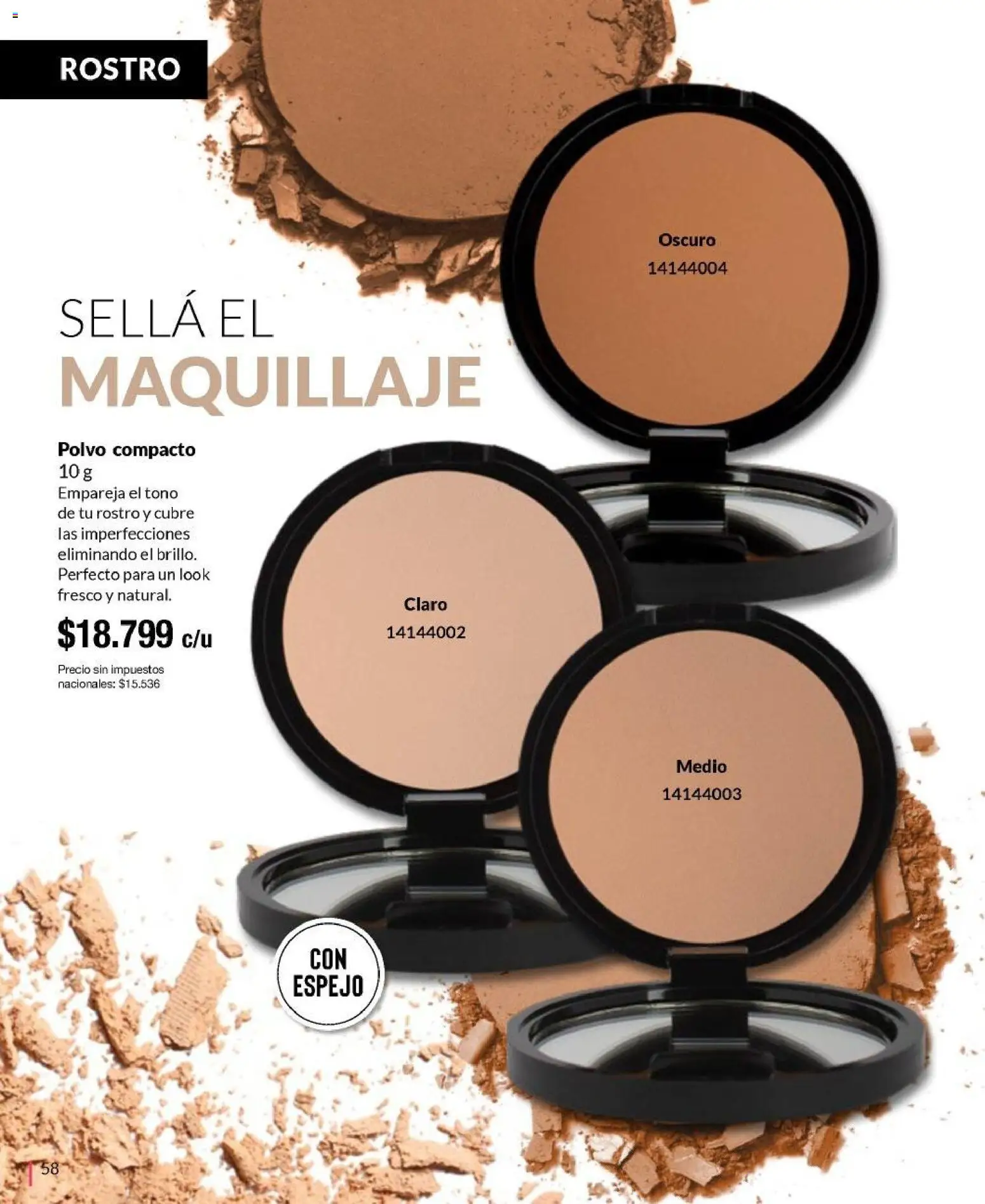 Bagués - Catálogo │ válido desde el 20.10.2025 | Página: 58 | Productos: Espejo, Maquillaje, Polvo, Polvo compacto