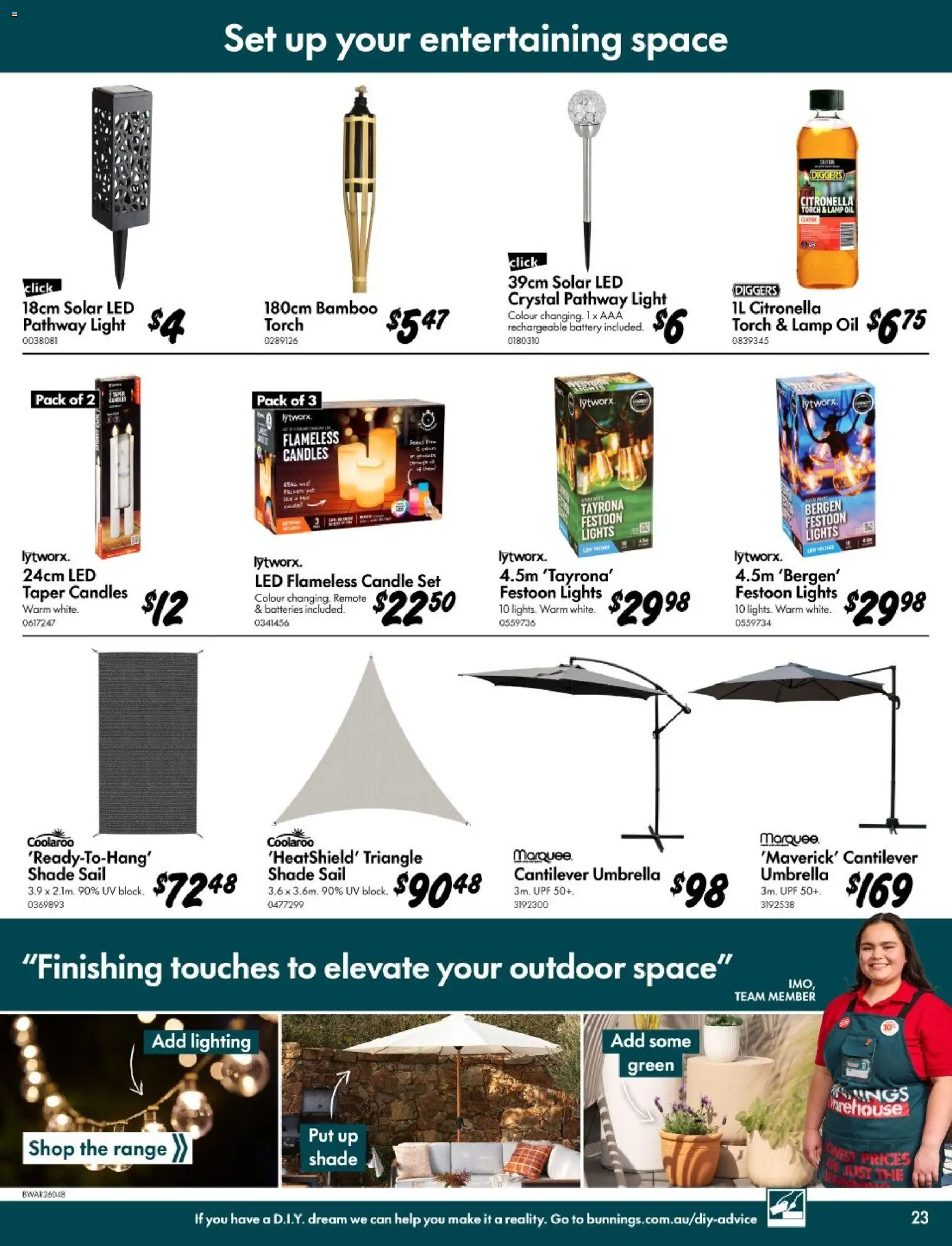 Bunnings Warehouse catalogue - valid from 11.03.2026 | Page: 23 | Products: Lamp, Oil, Batteries, Torch