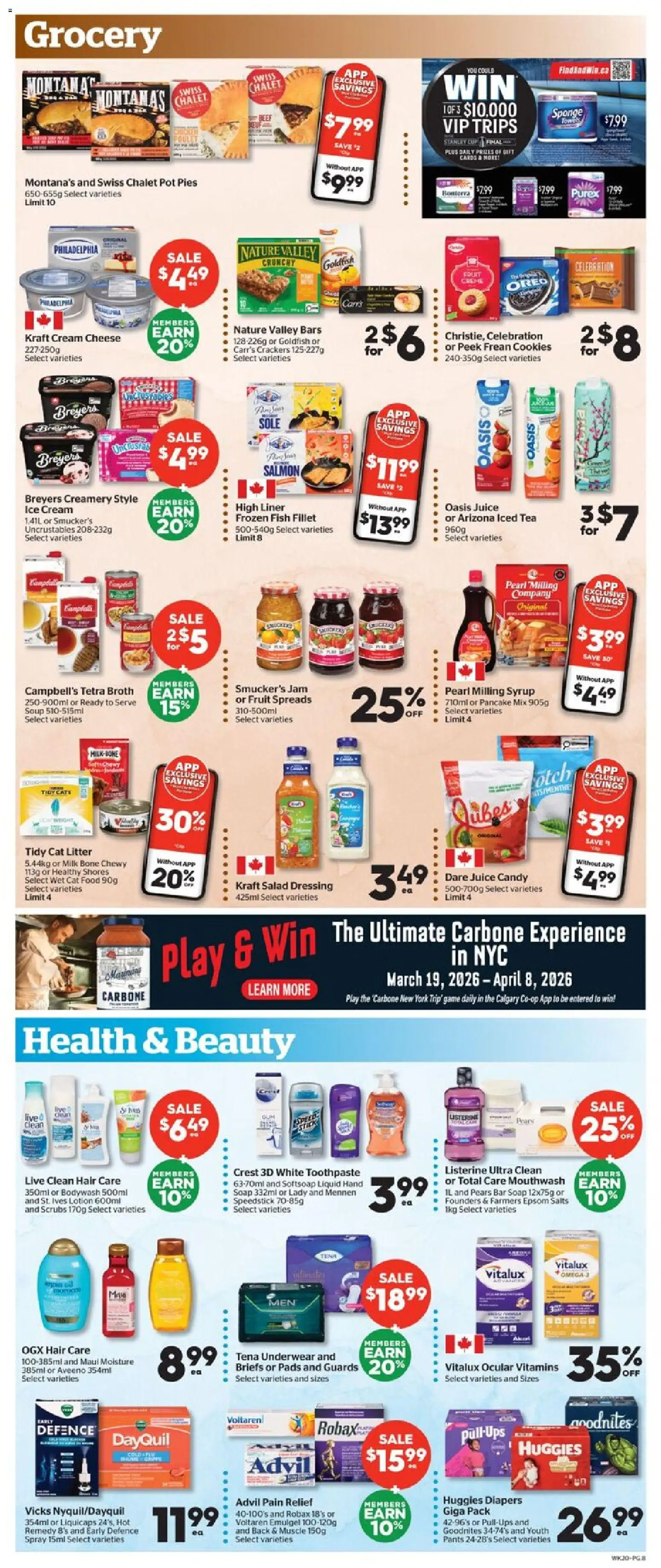 Calgary Co-op flyer valid from 19.03.2026 | Page: 9 | Products: Salad, Soap, Milk, Cheese