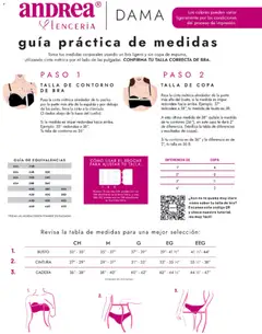 Vista previa de Andrea catálogo Lencería & vestir interior, nuevo folleto de la tienda, válido en México a partir del 25.01.2026 | Página: 2 | Productos: Contorno, Cinta, Cinta métrica, Té