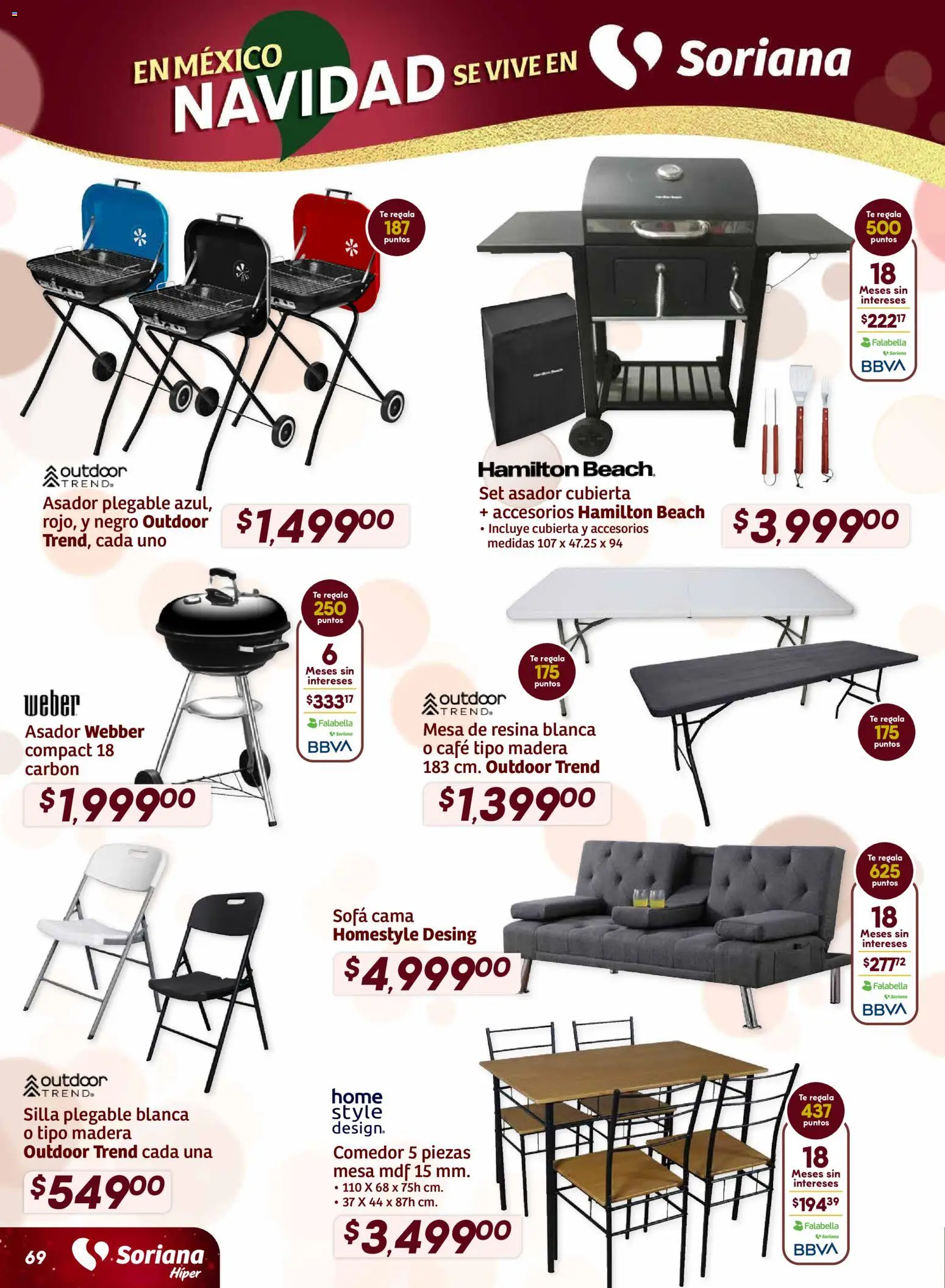 Nuevas ofertas de Soriana válidas en toda la República Mexicana desde el 27.11.2025. ¡Encuentra las mejores ofertas en Soriana - Preciazazaso Híper: Camp, Chia, Oax, Q. Roo, Tab, Yuc! | Página: 68 | Productos: Sofá, Silla, Cama, Mesa