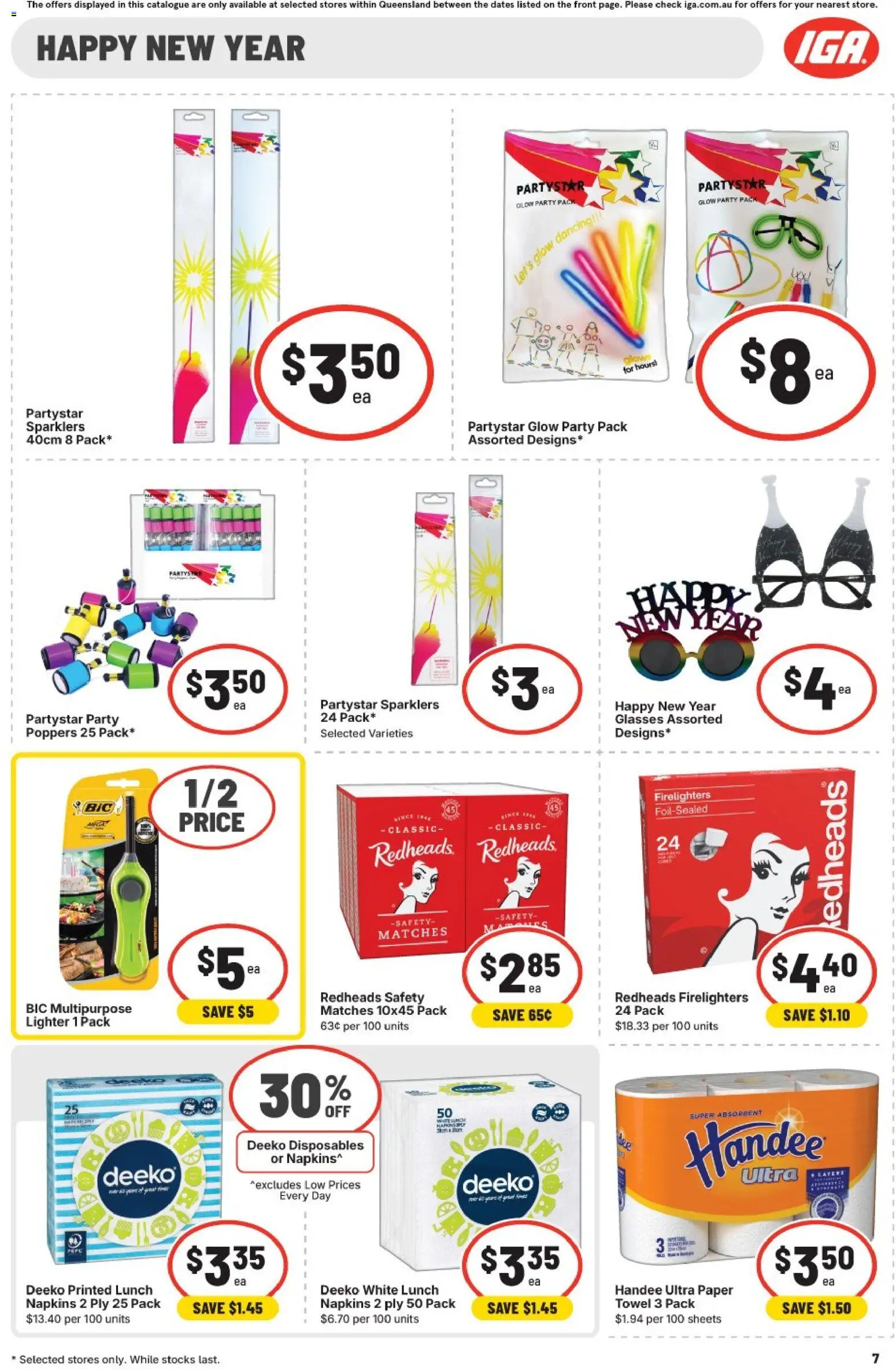 IGA catalogue - valid from 24.12.2025 | Page: 10 | Products: Napkins, Glasses, Multipurpose