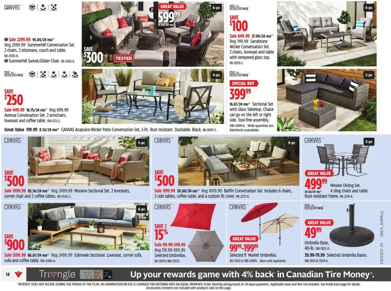 Canadian Tire flyer valid from 30.05.2025 | Page: 16 | Products: Umbrella, Sofa, Couch, Chair