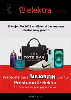 Vista previa de Elektra Buen Fin aviso, nuevo folleto de la tienda, válido en México a partir del 28.10.2025