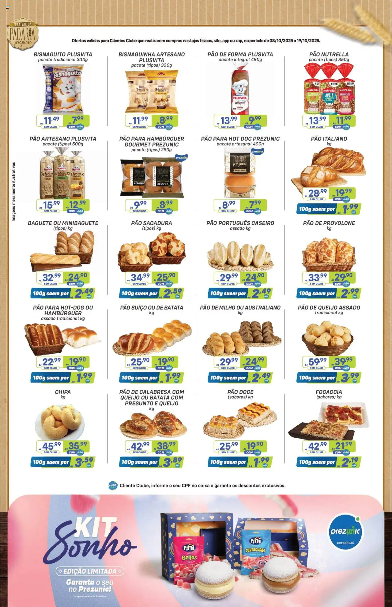 Prezunic Folheto - válido de 08.10.2025 | Página: 3 | Produtos: Presunto, Provolone, Hambúrguer, Aveia