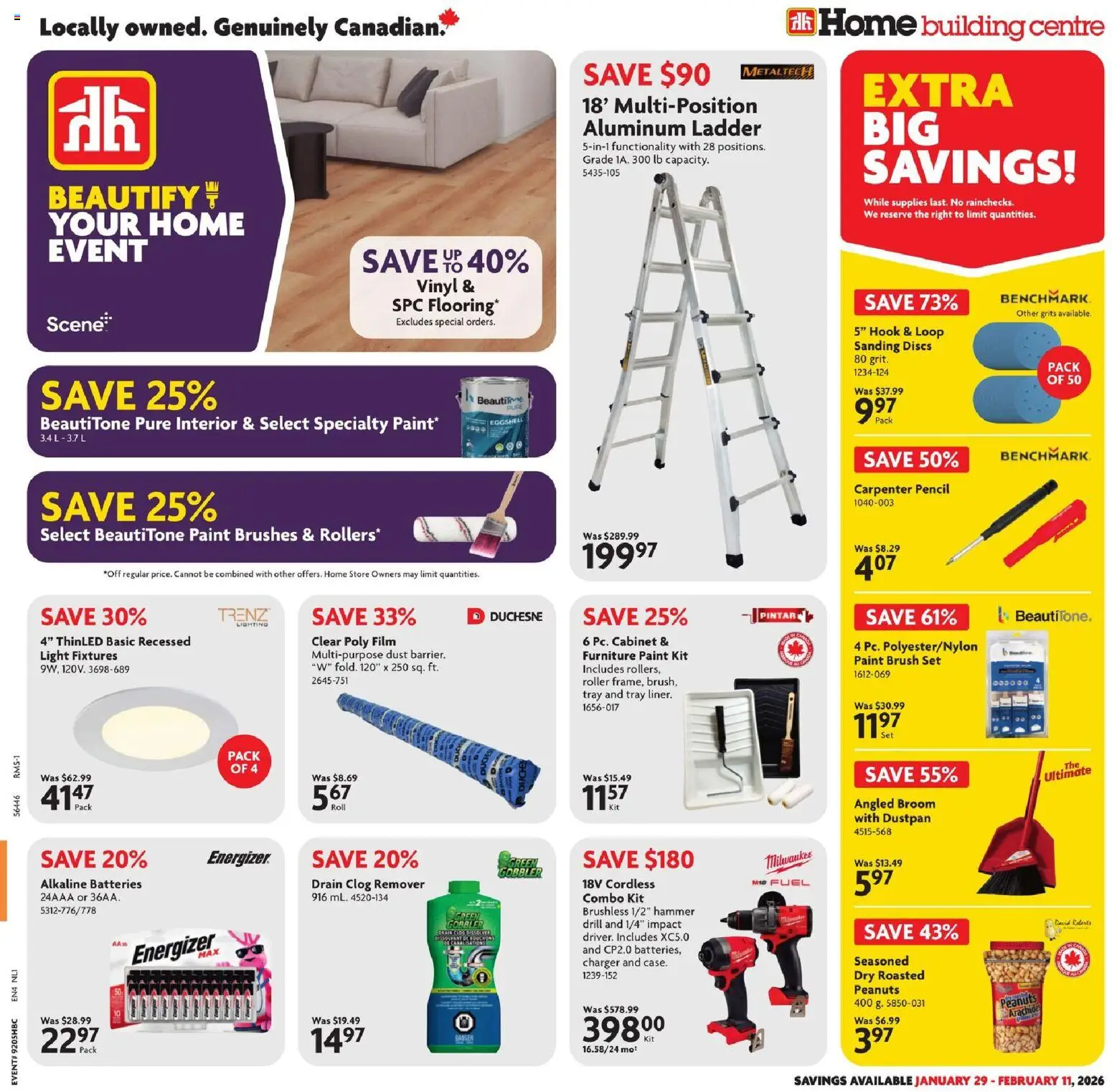 Home Hardware flyer valid from 29.01.2026 | Page: 1 | Products: Brush, Cabinet