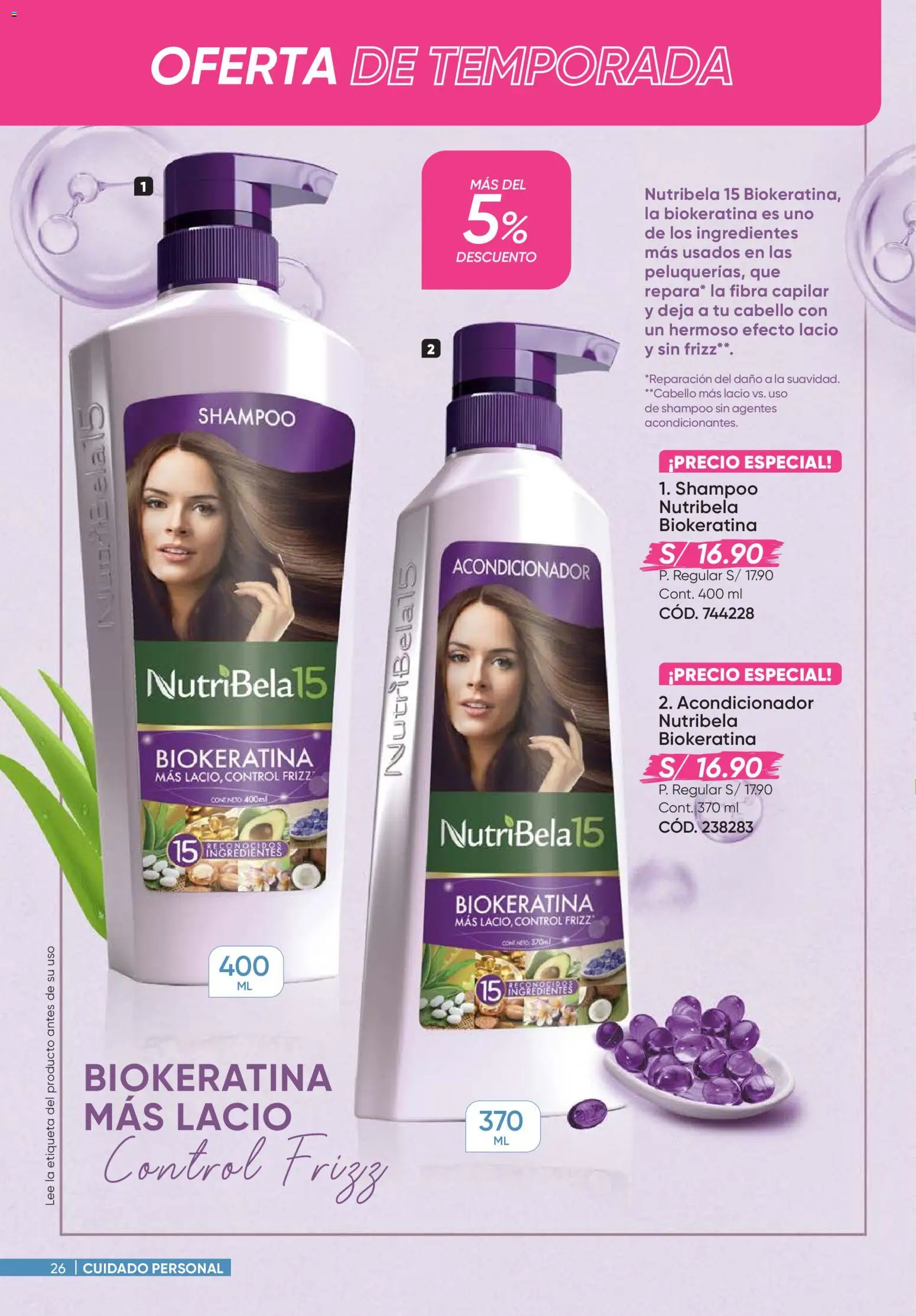Catálogo Azzorti válido desde 16.02.2026 | Página: 26 | Productos: Shampoo, Acondicionador