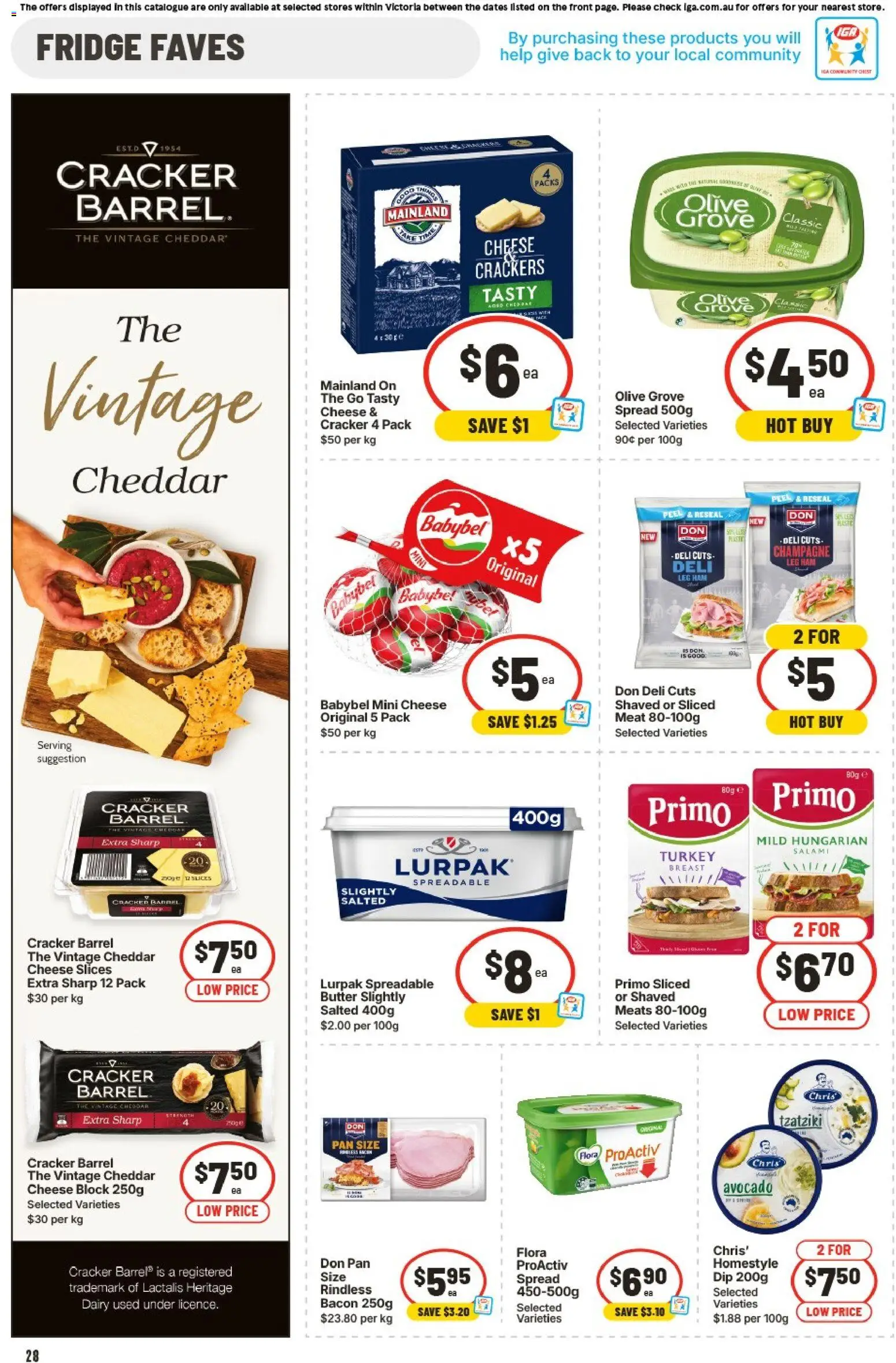 IGA catalogue - valid from 04.02.2026 | Page: 34 | Products: Crackers, Butter, Ham, Meat