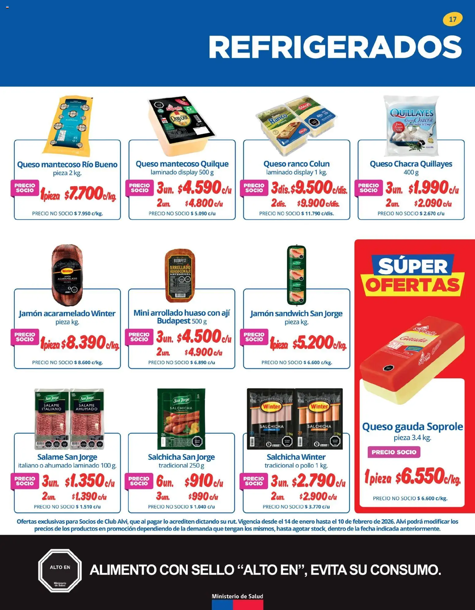 Alvi catálogo │ válido desde el 14.01.2026 | Página: 17 | Productos: Aji, Queso, Salame, Jamón