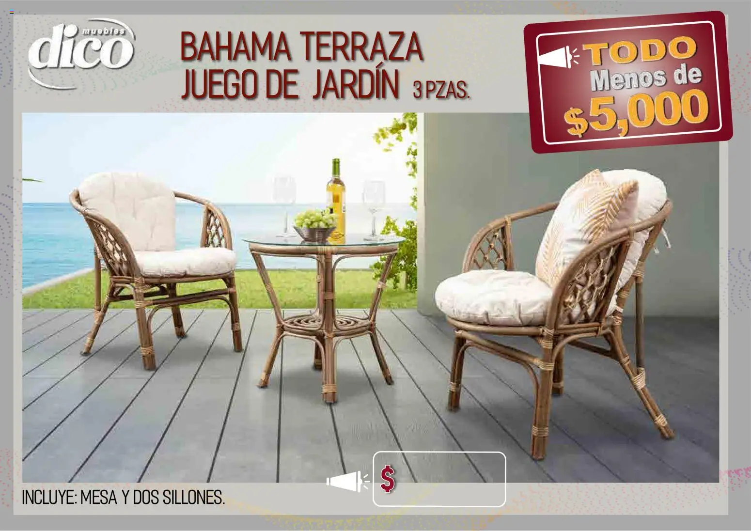Nuevas ofertas de Muebles Dico válidas en toda la República Mexicana desde el 09.04.2026. ¡Encuentra las mejores ofertas en Muebles Dico catálogo Todo menos de 5000 Pacifico! | Página: 71 | Productos: Juego, Mesa